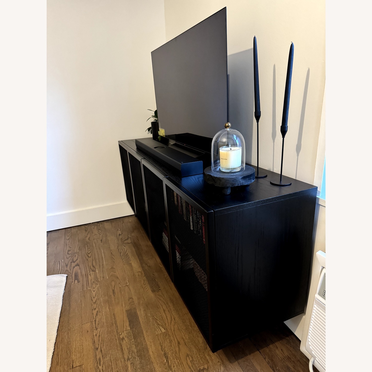 CB2 Trace 71" Black Wire Mesh Credenza - image-5