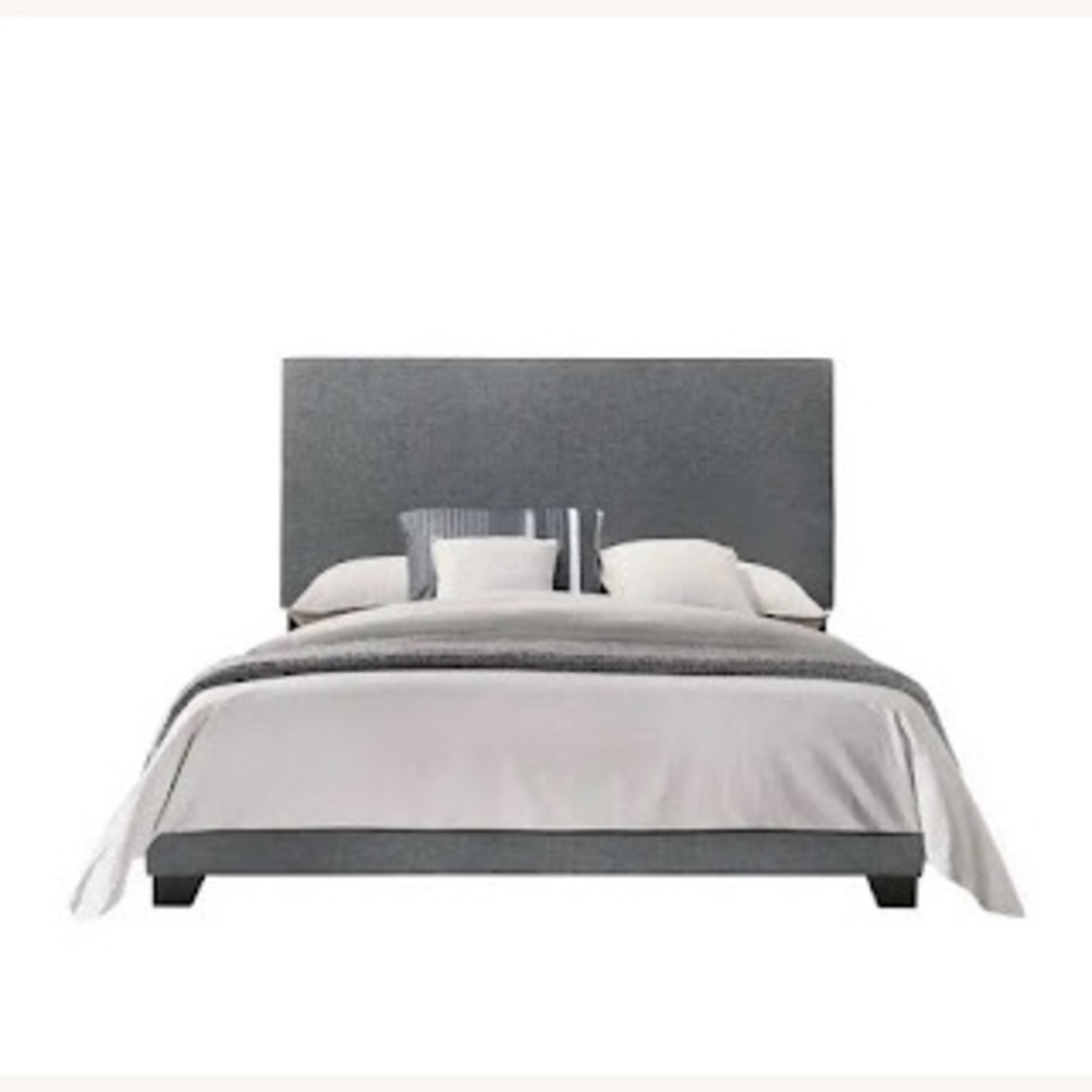 Bed Bath & Beyond Evon Upholstered Platform Queen Bed. Grey.  - image-2