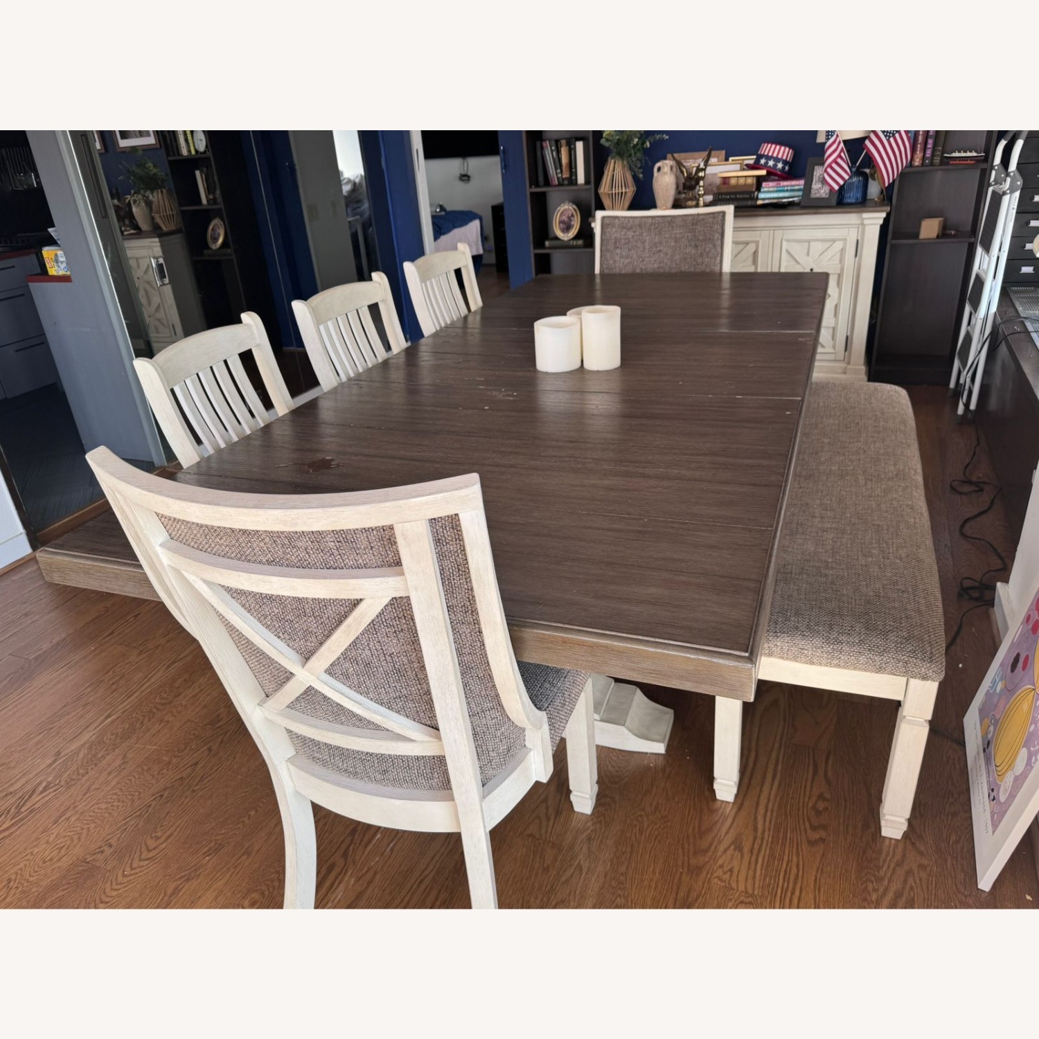 8-seater Dining Table with 5 Chairs and a Bench - image-2