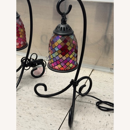 Used Mosaic Glass Lamp Set of 2 for sale on AptDeco