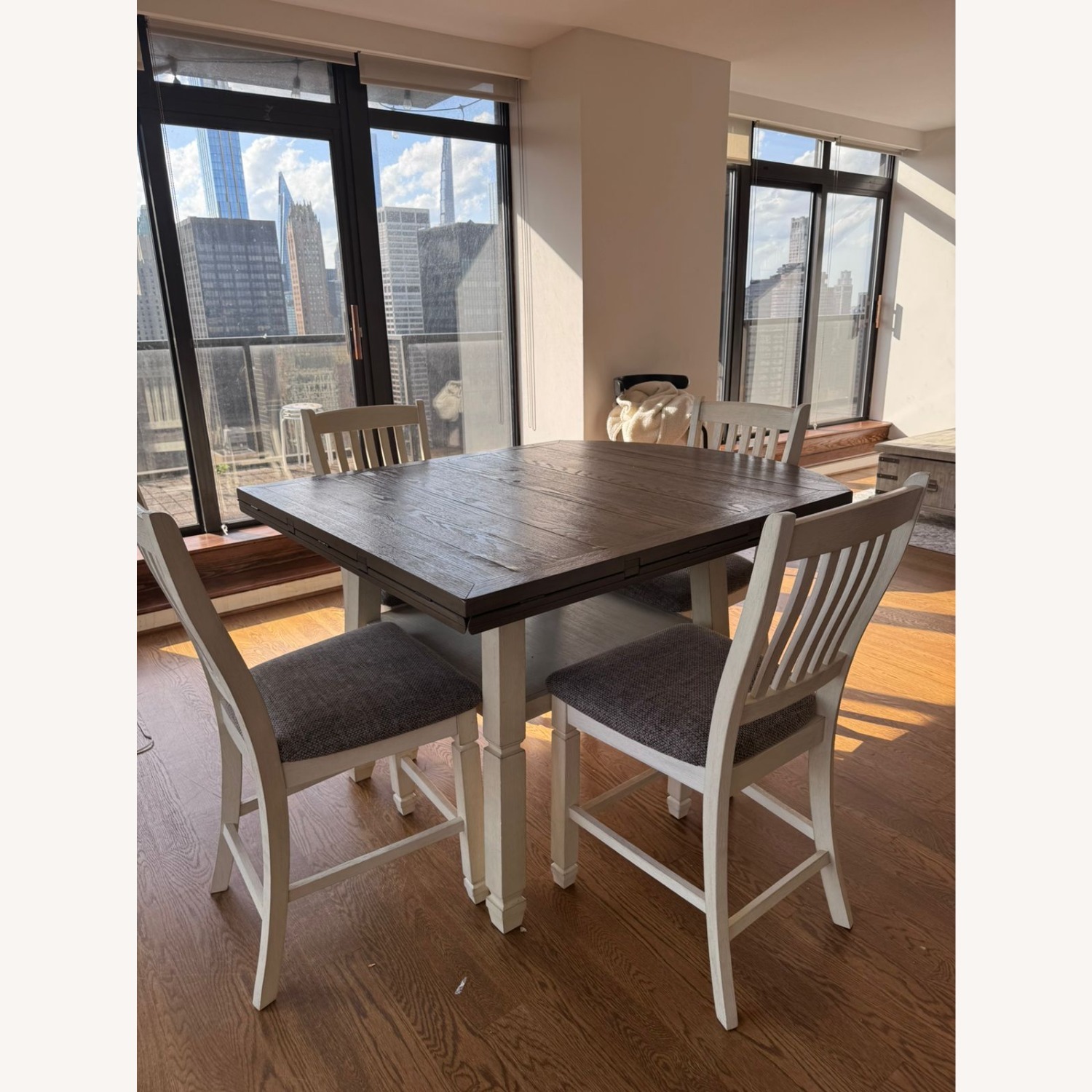 High Dining Table (Extendible) with 4 High Chairs - image-2