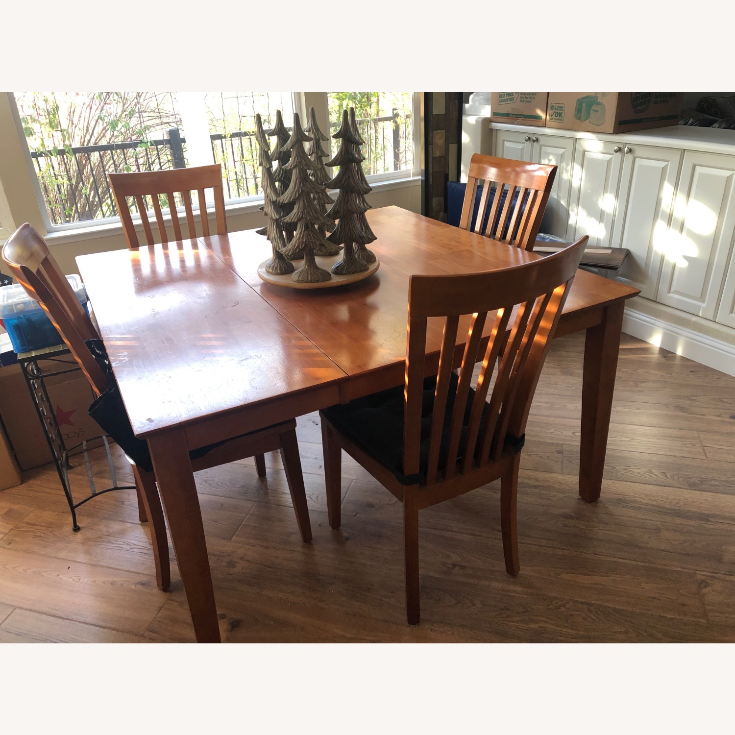 Solid Wood Dining Set with Butterfly Leaf - image-6