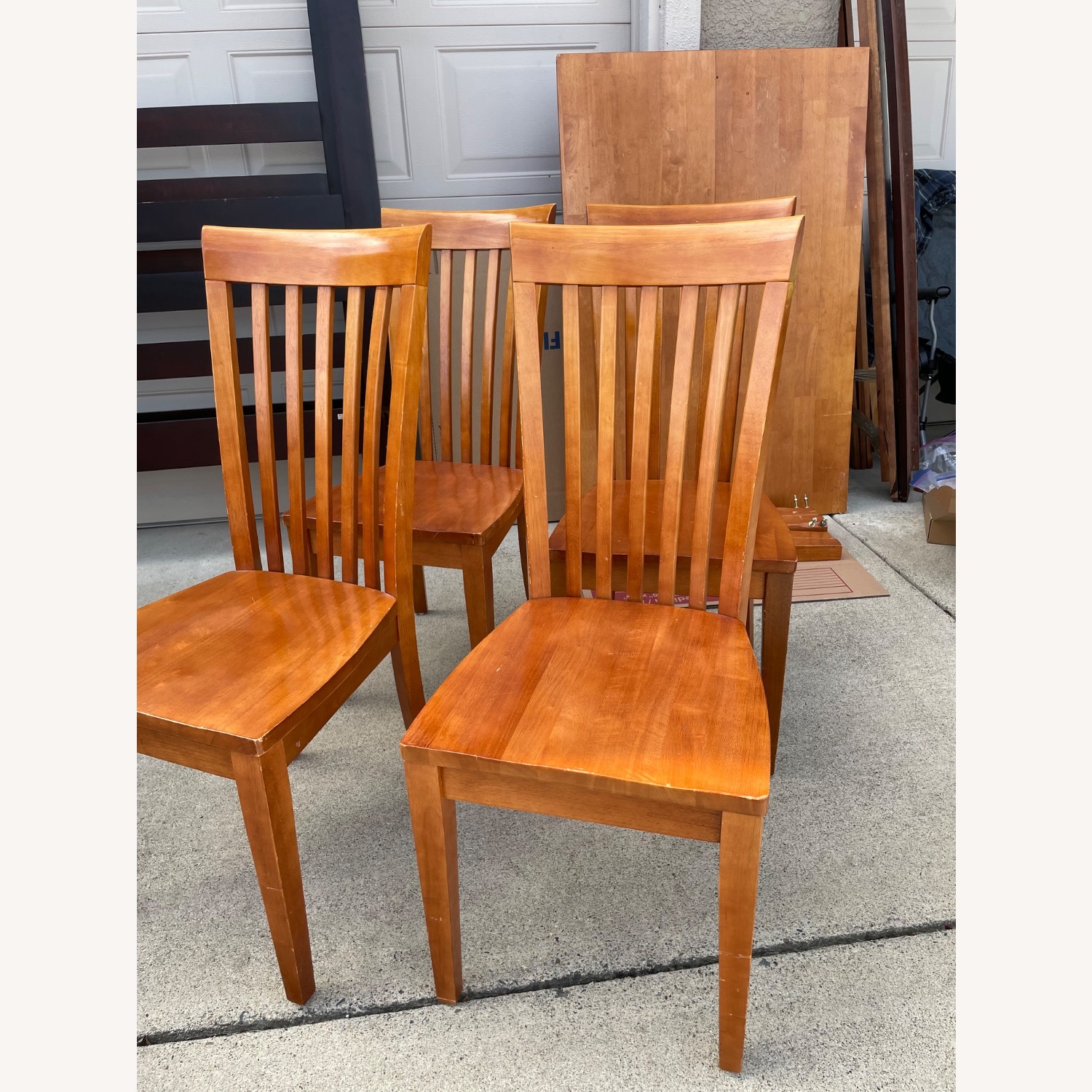 Solid Wood Dining Set with Butterfly Leaf - image-1