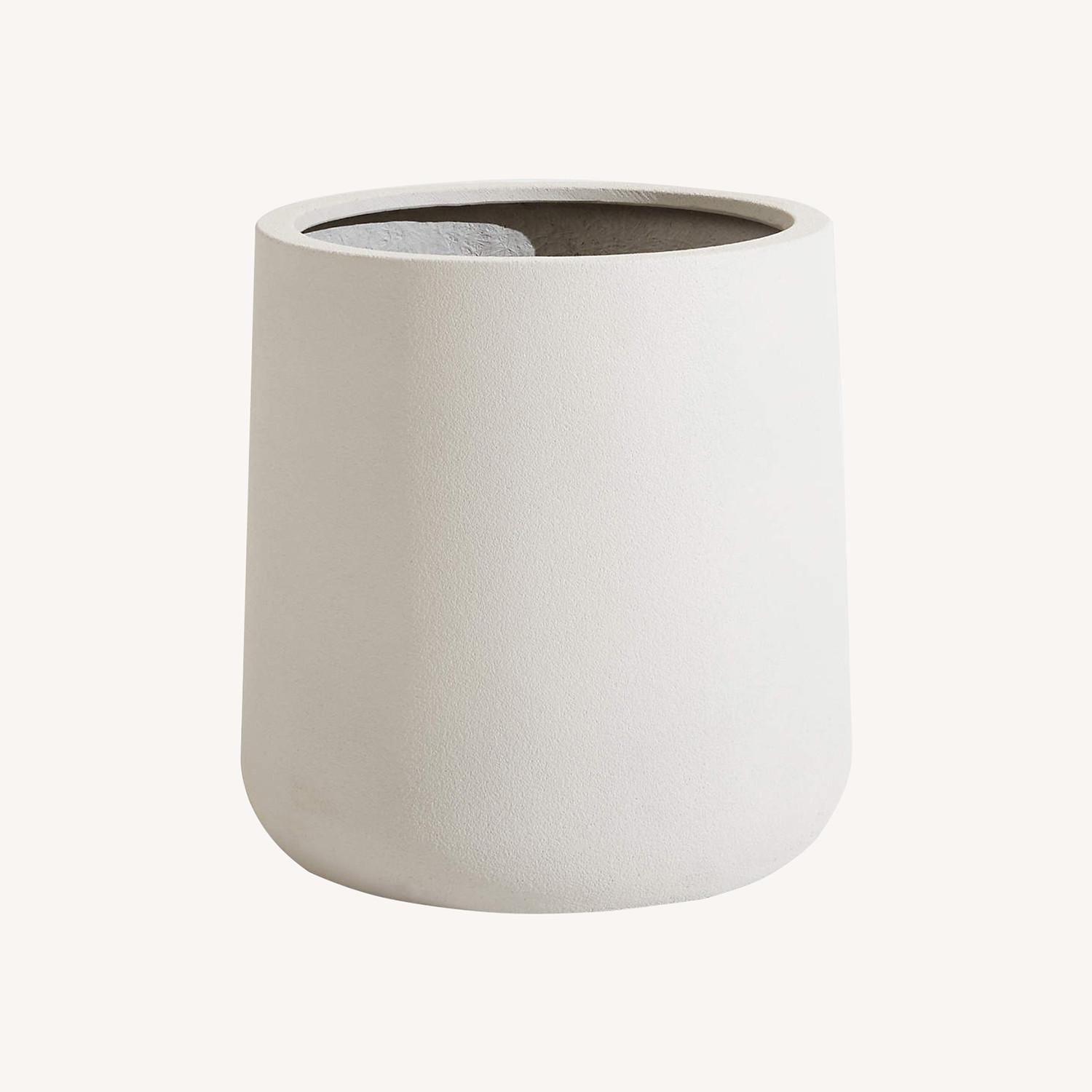 Crate & Barrel Saabira Taupe Planter - image-0