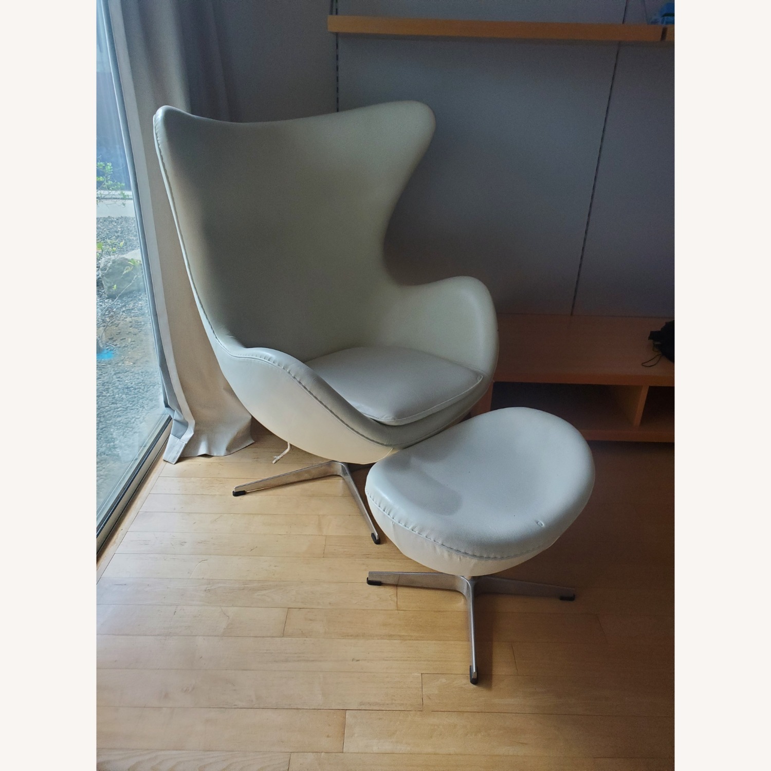 EGG Chairs with Ottomans - image-1