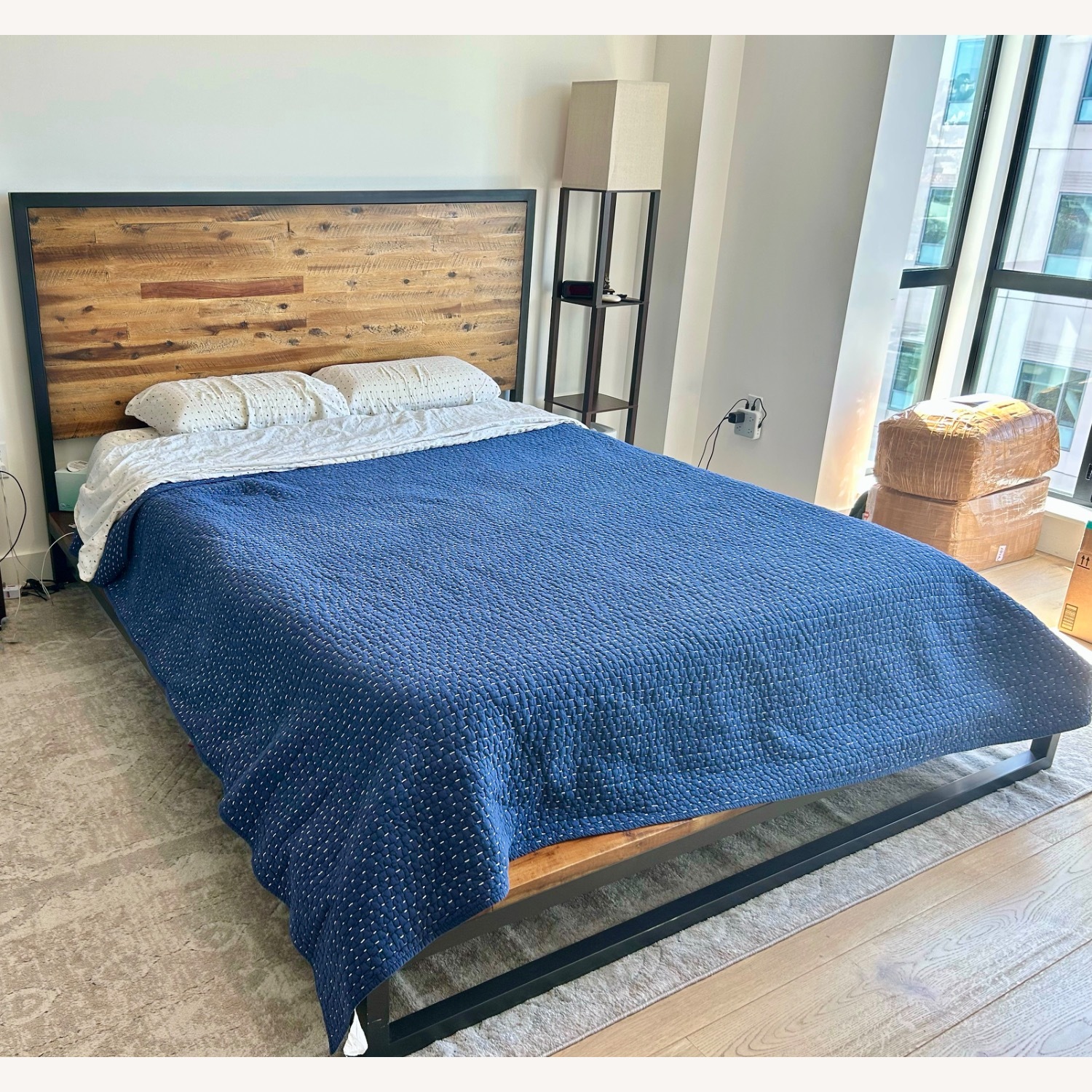 West Elm Logan Industrial Queen Bed - image-1