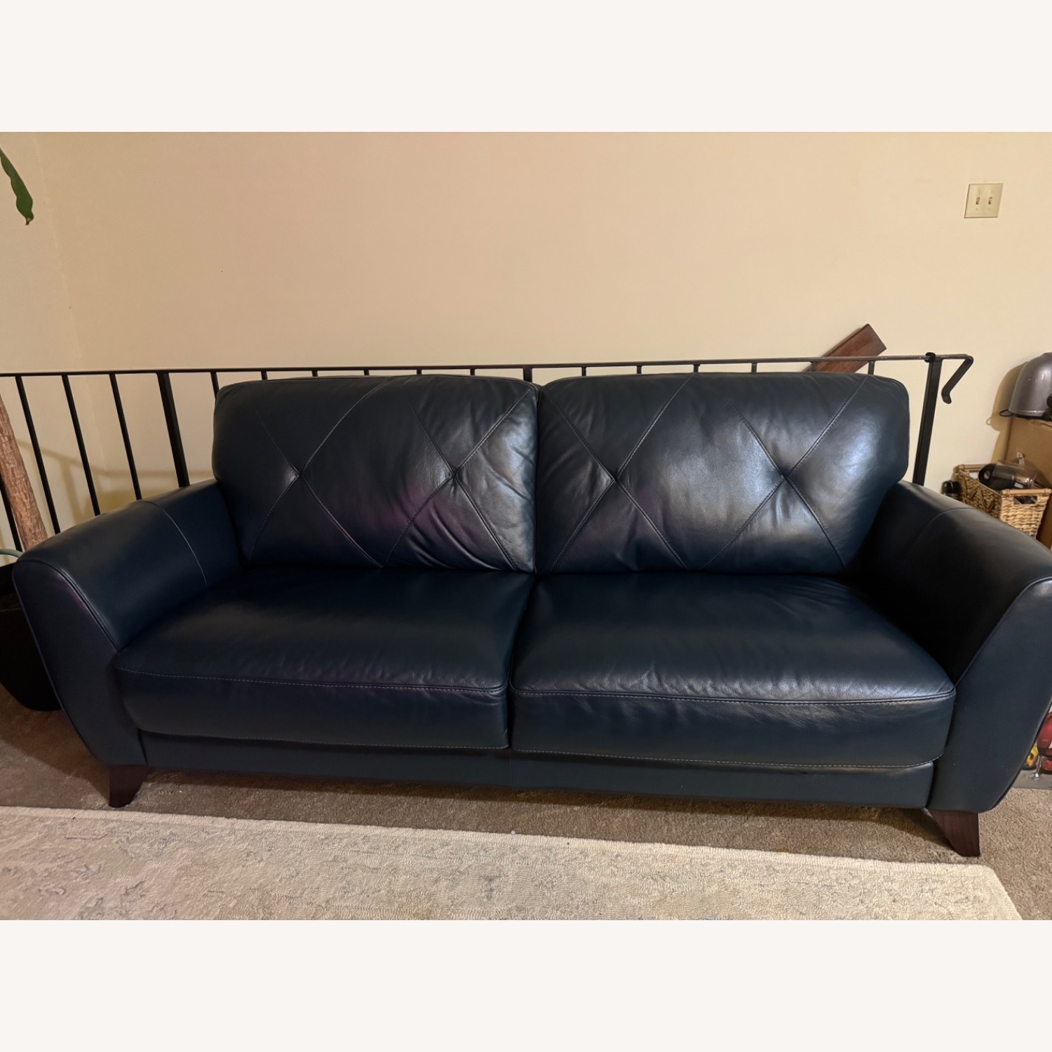 Miya 82” Tufted Leather Sofa - image-1