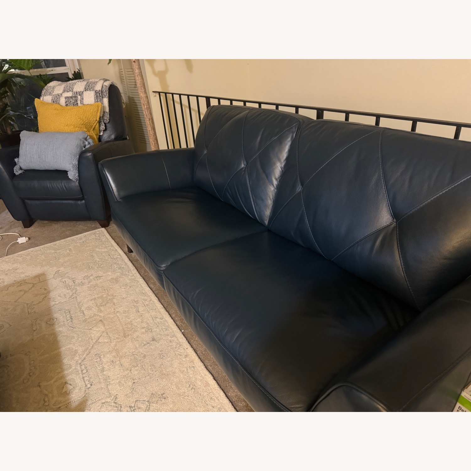 Miya 82” Tufted Leather Sofa - image-3