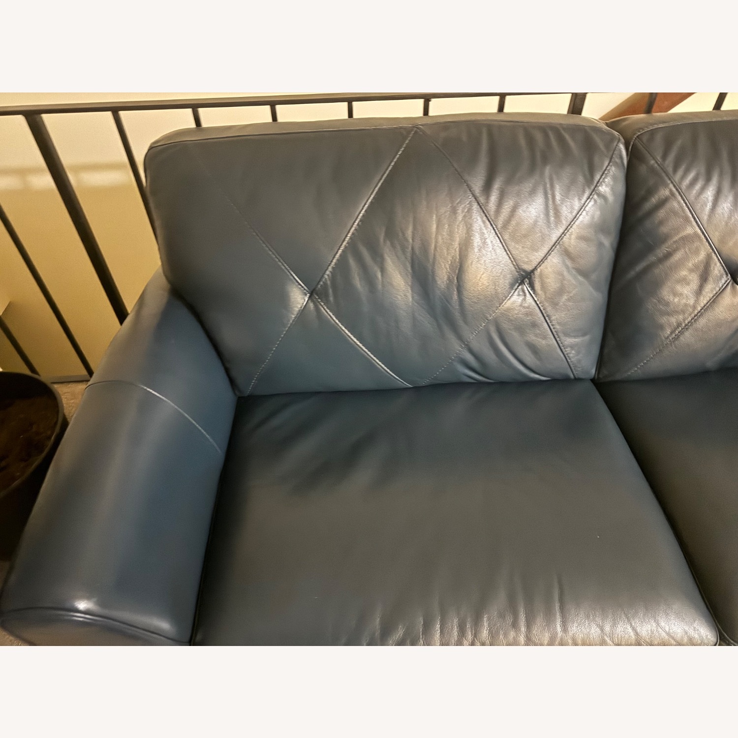 Miya 82” Tufted Leather Sofa - image-4