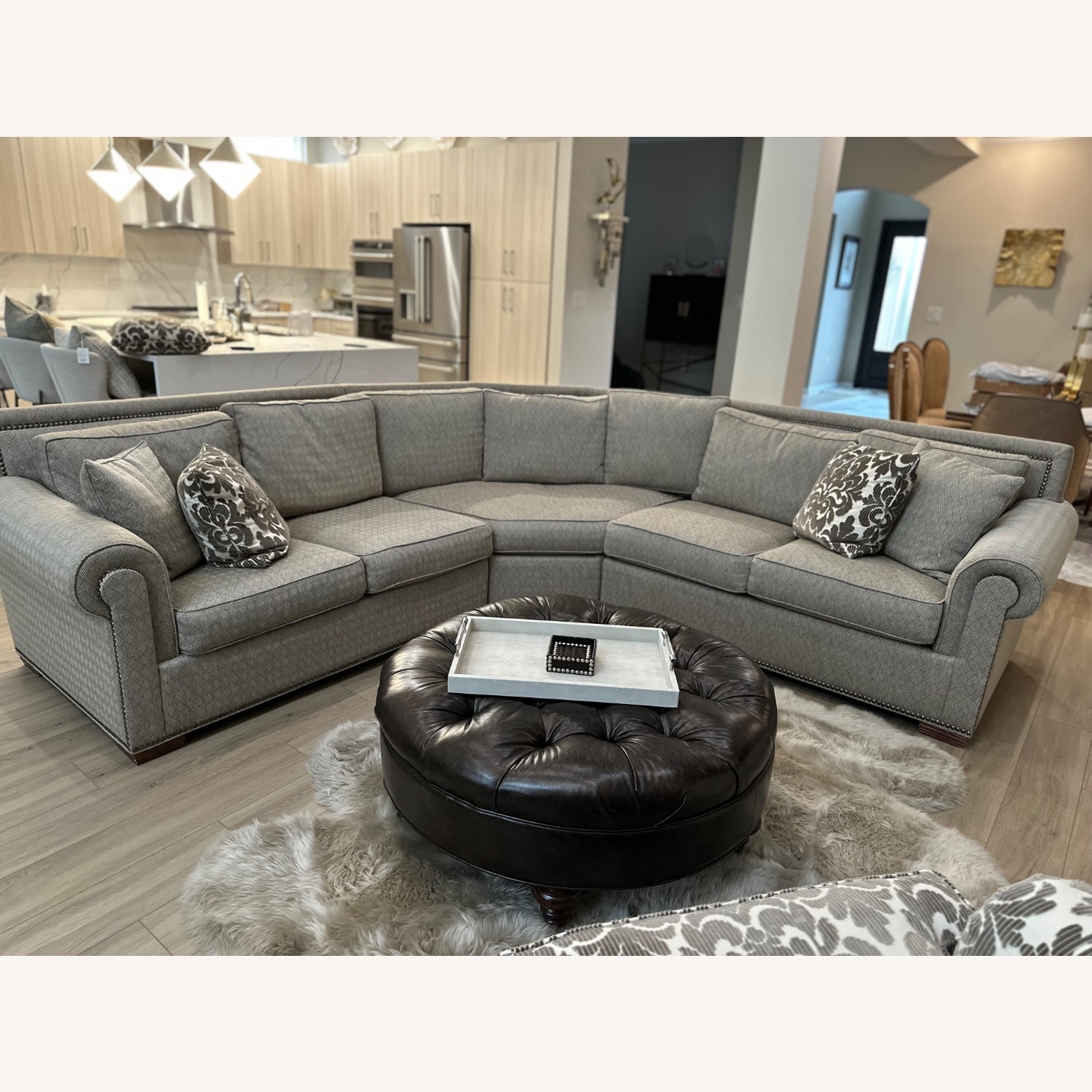 Thomasville Taupe 3 Piece Sectional - image-1
