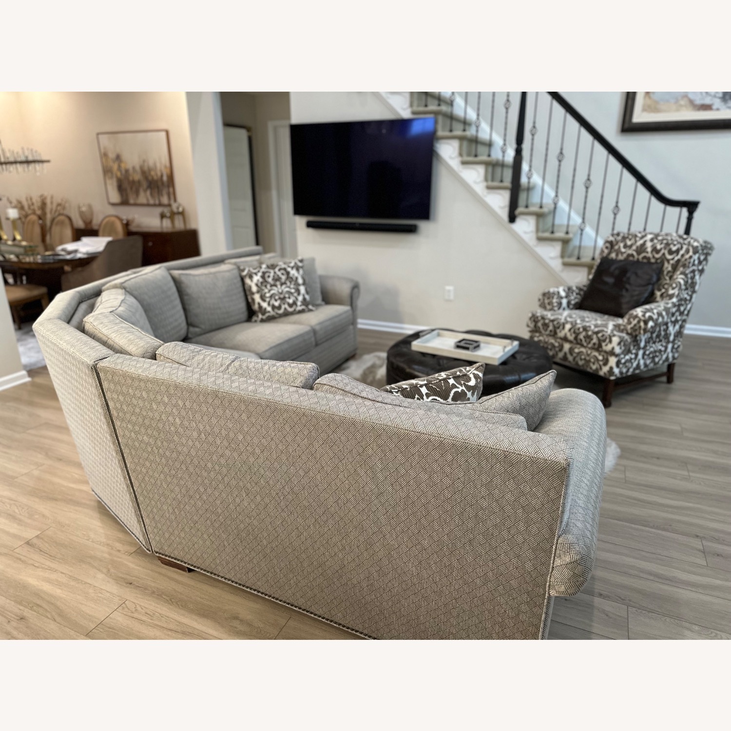 Thomasville Taupe 3 Piece Sectional - image-4