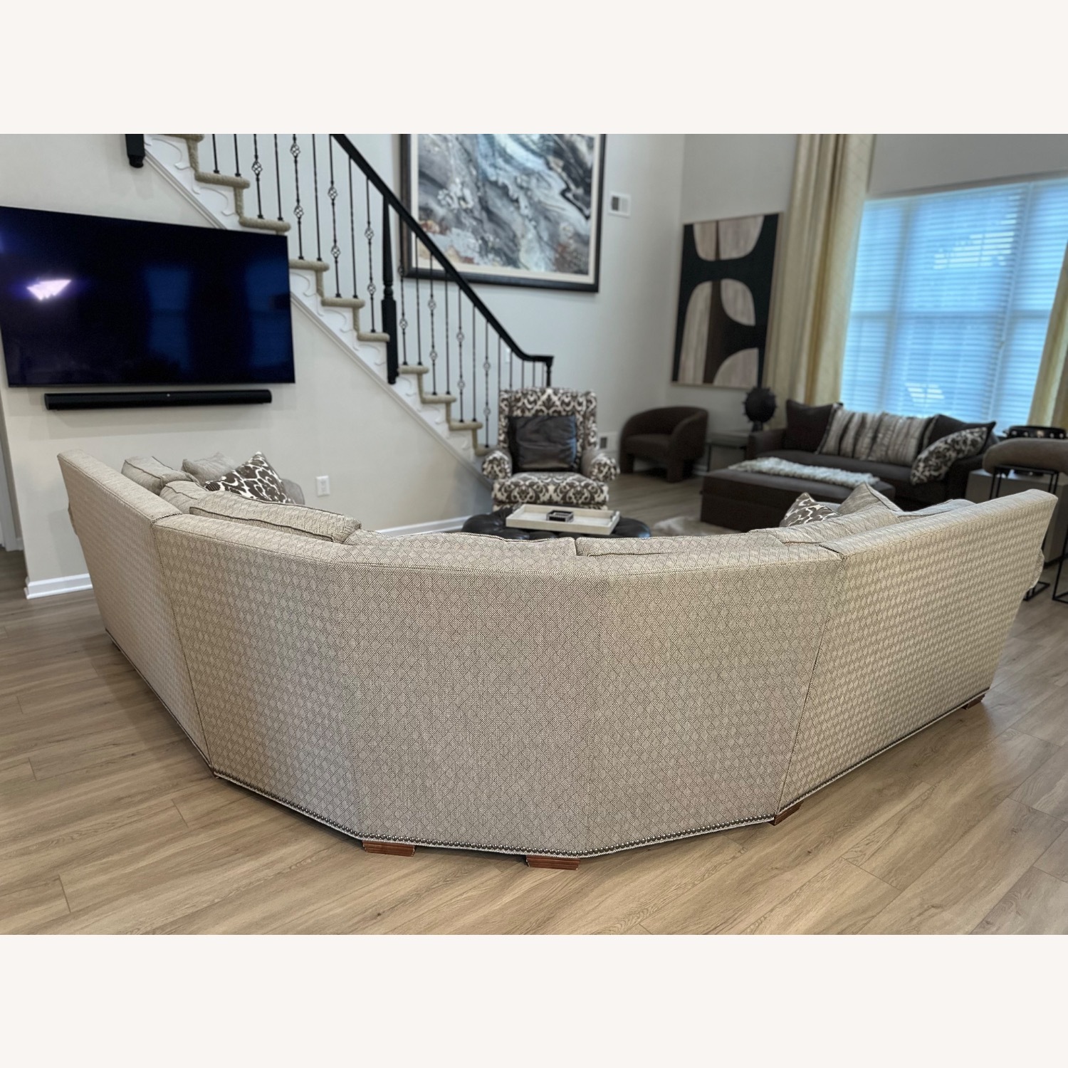 Thomasville Taupe 3 Piece Sectional - image-6