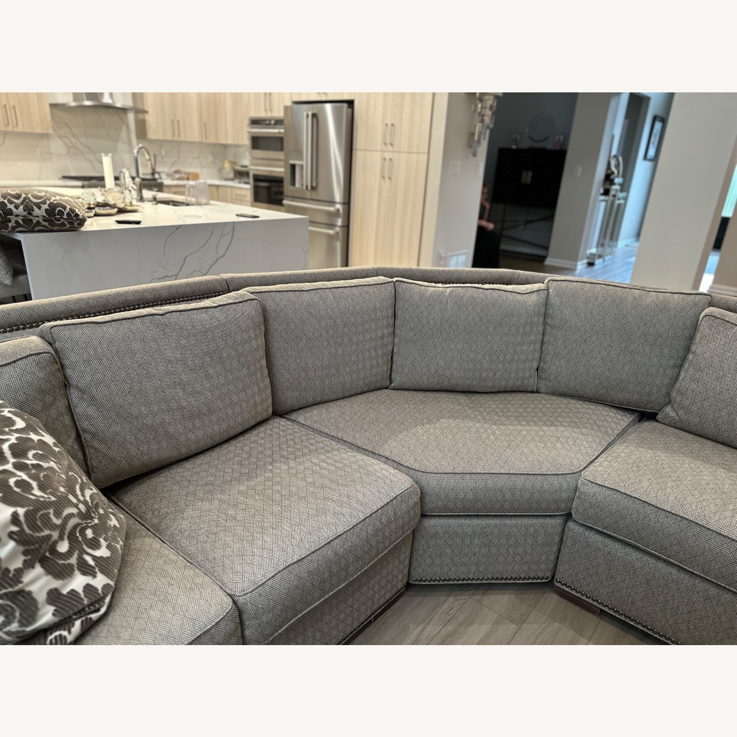 Thomasville Taupe 3 Piece Sectional - image-2