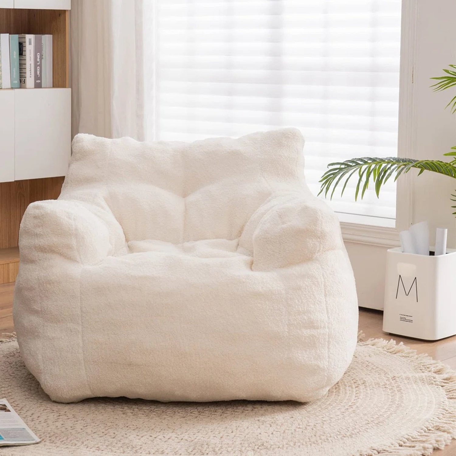 Wayfair White Bean Bag Chair - image-5