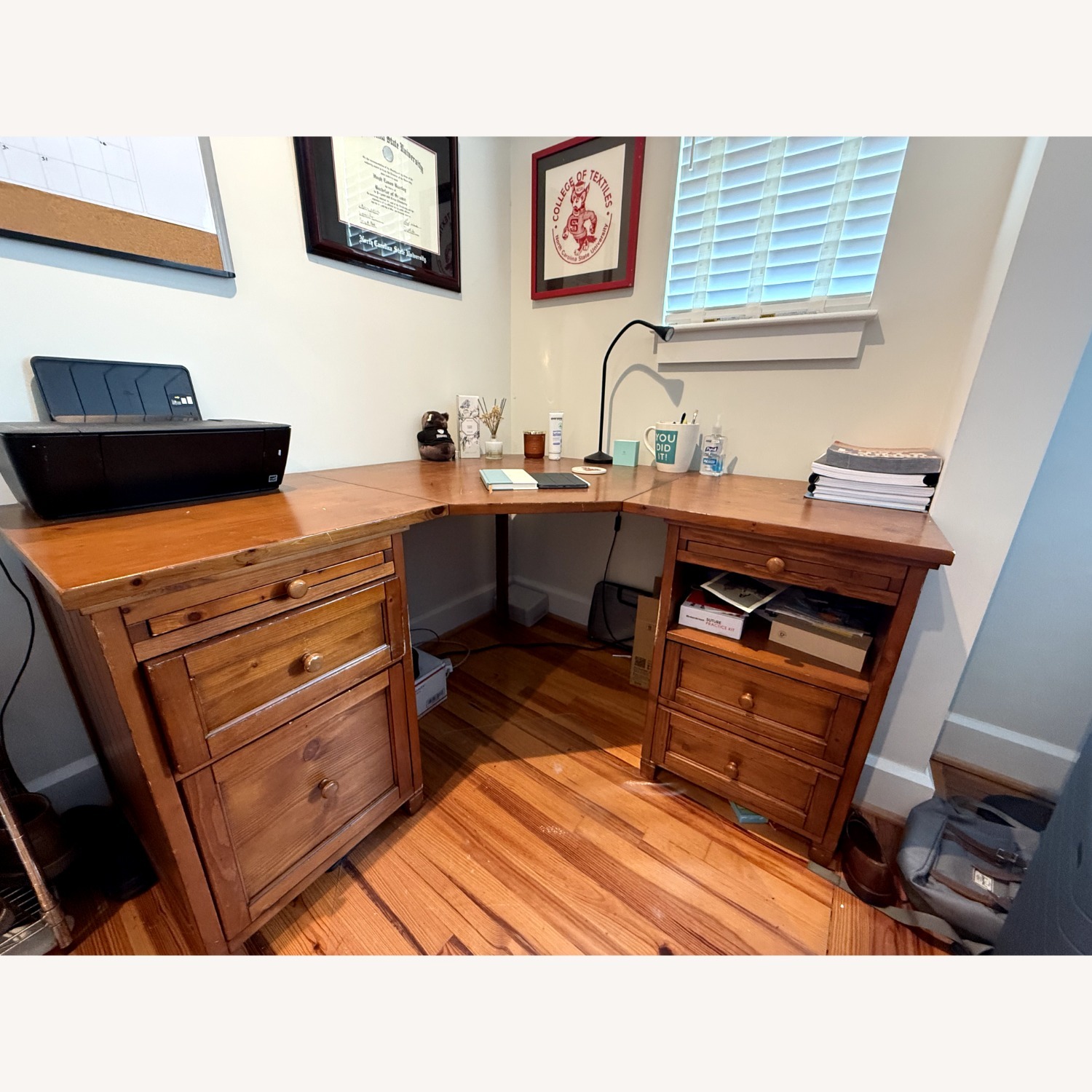 Pottery Barn Teen Solid Wood Corner Desk - image-1