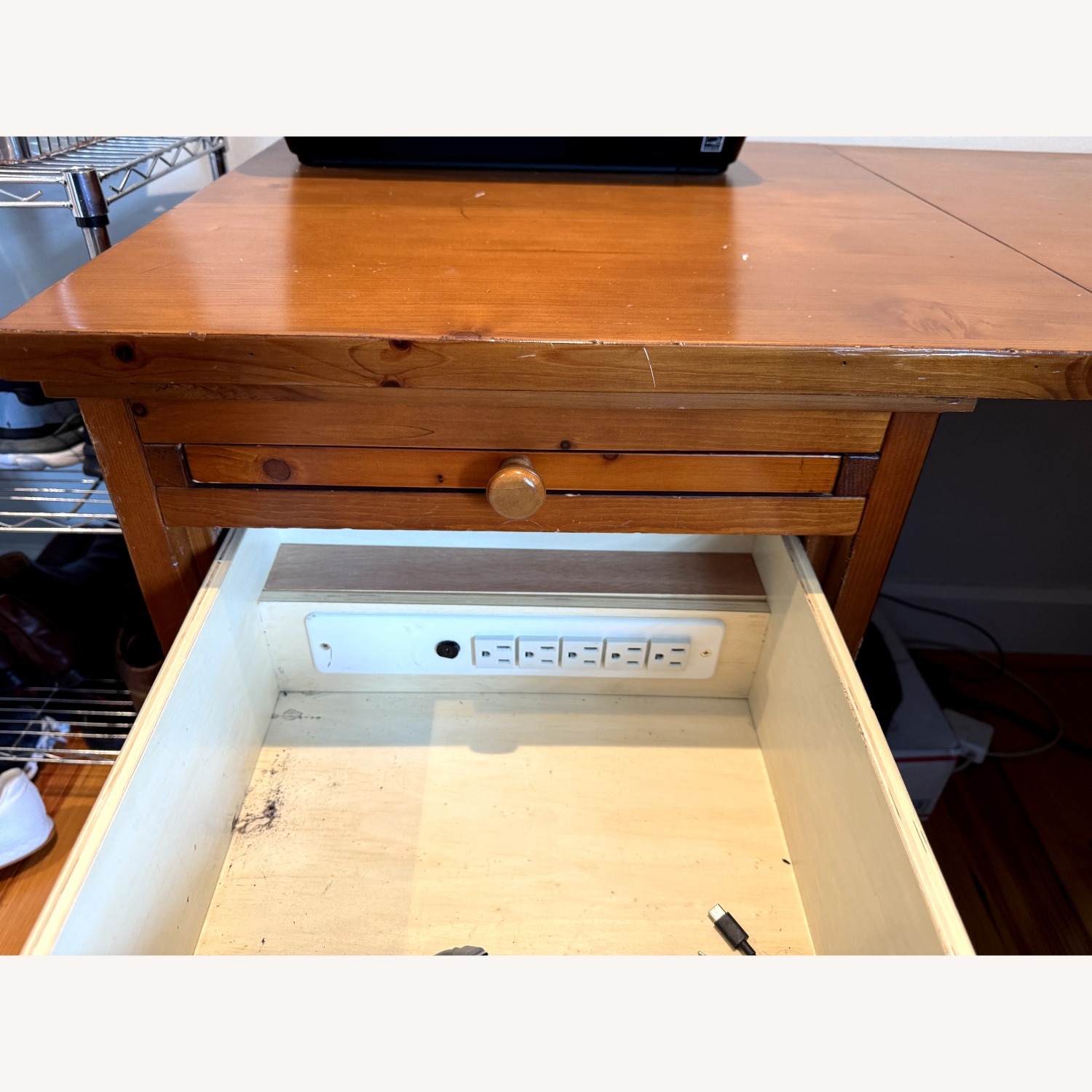 Pottery Barn Teen Solid Wood Corner Desk - image-2