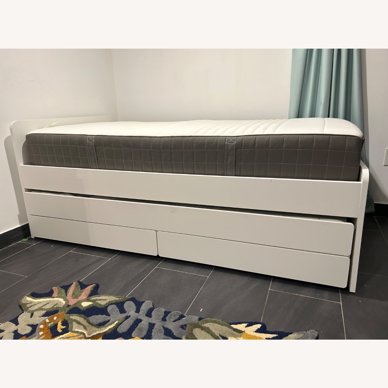 IKEA SLÄKT Kids Bed w Pull-Out Bed + Storage - image-3