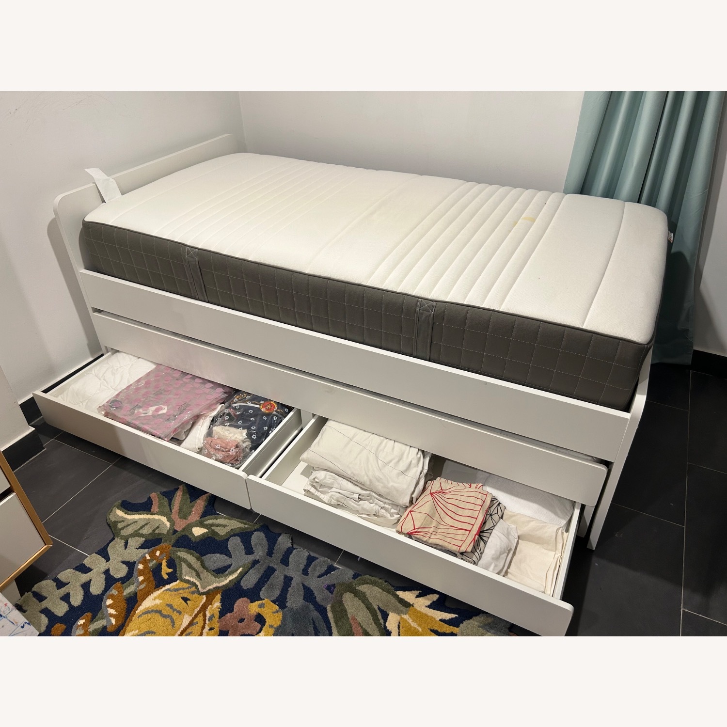 IKEA SLÄKT Kids Bed w Pull-Out Bed + Storage - image-4