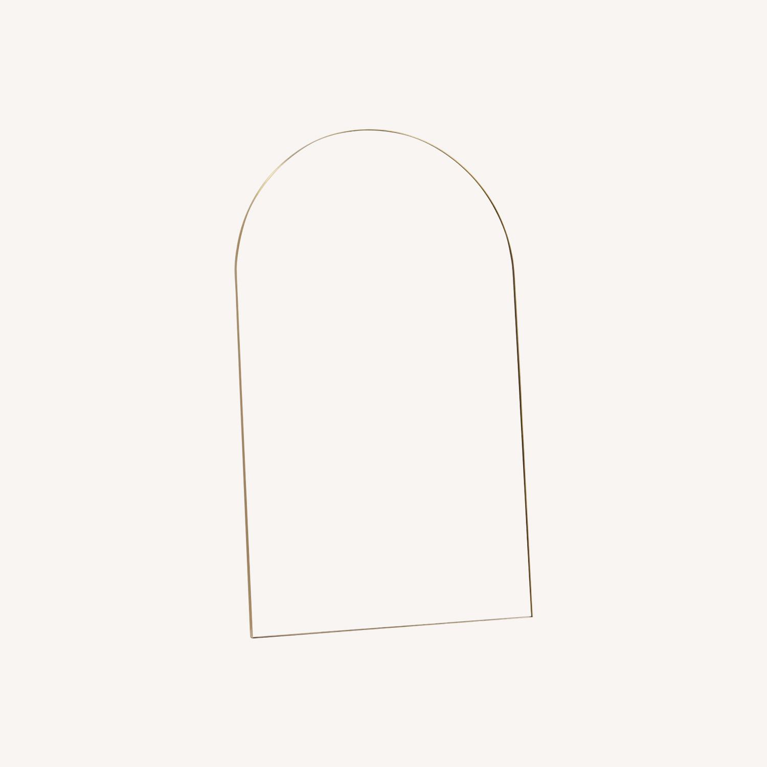 Crate Barrel Edge Brass Arch Floor Mirror - image-0