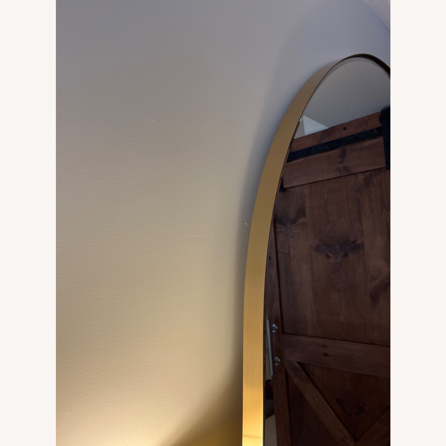Crate Barrel Edge Brass Arch Floor Mirror - image-3