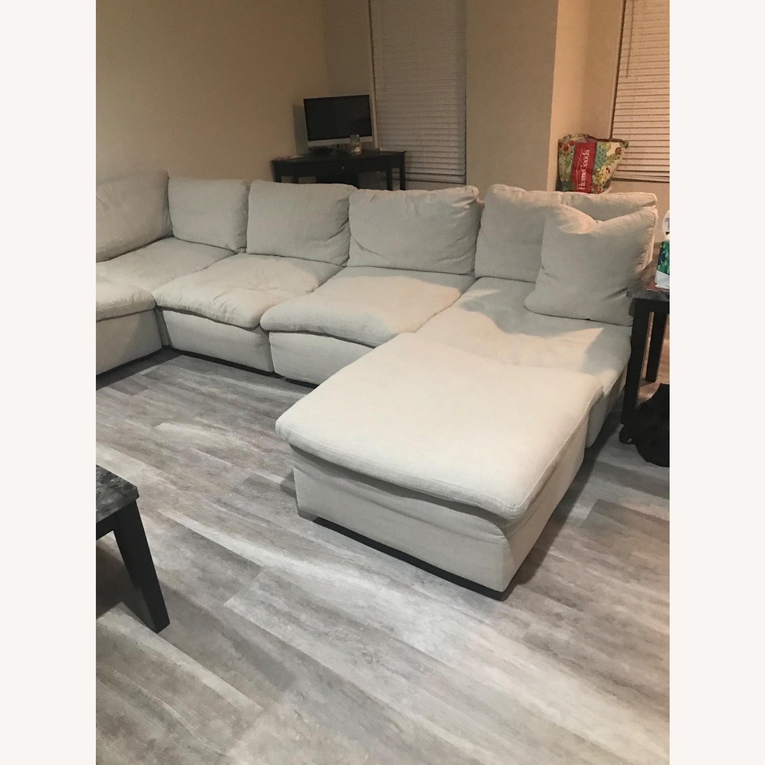 Montecito 6 pc Arm Chaise Sectional W Ottoman - image-1