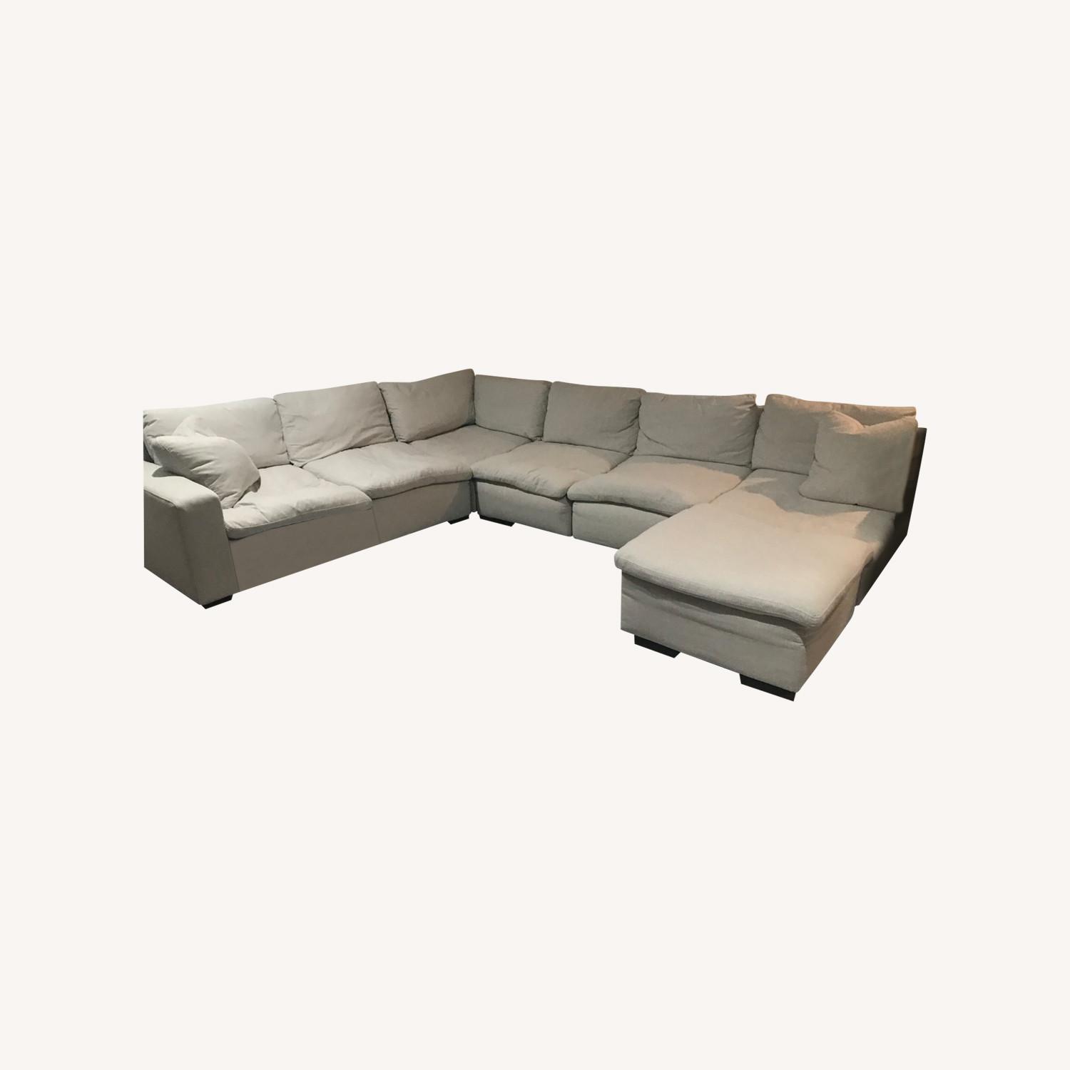 Montecito 6 pc Arm Chaise Sectional W Ottoman - image-0