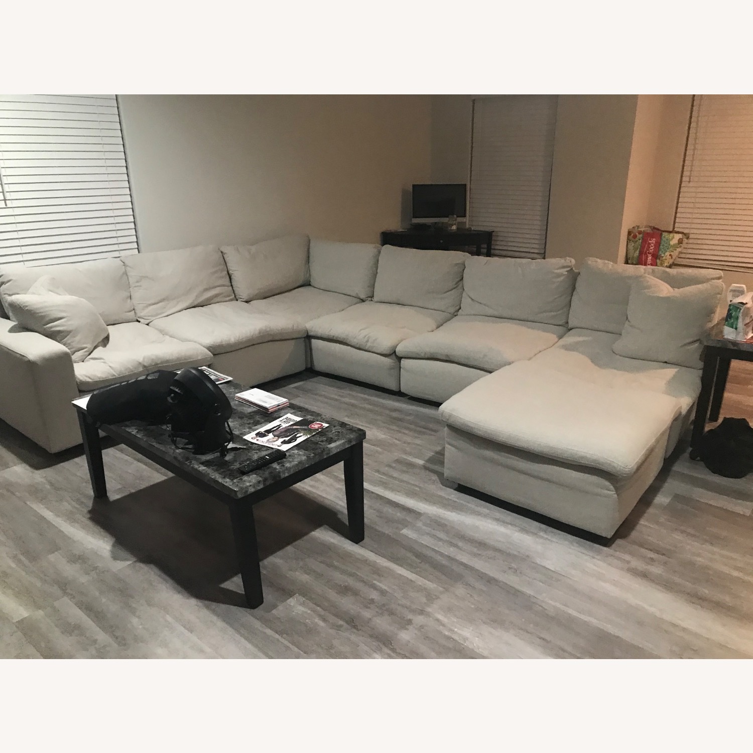 Montecito 6 pc Arm Chaise Sectional W Ottoman - image-3