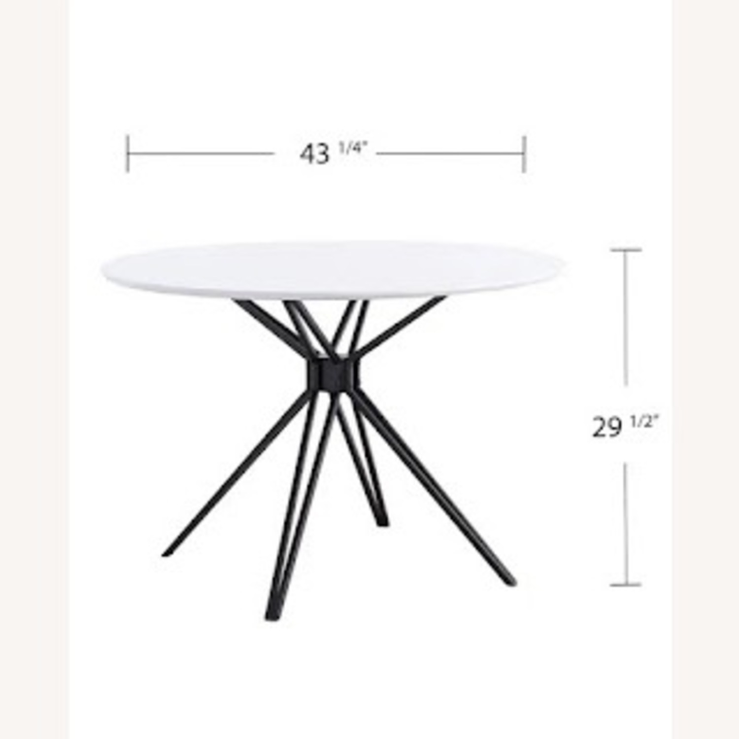 Silver Orchid Alan Midcentury Round Dining Table - image-1