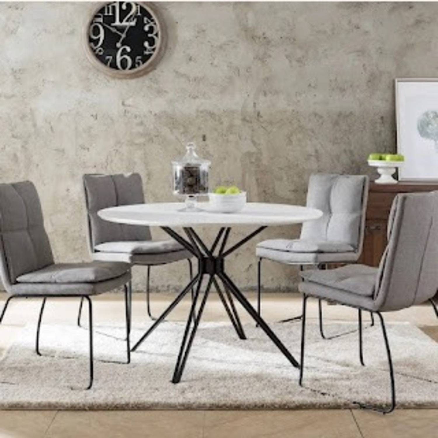 Silver Orchid Alan Midcentury Round Dining Table - image-2