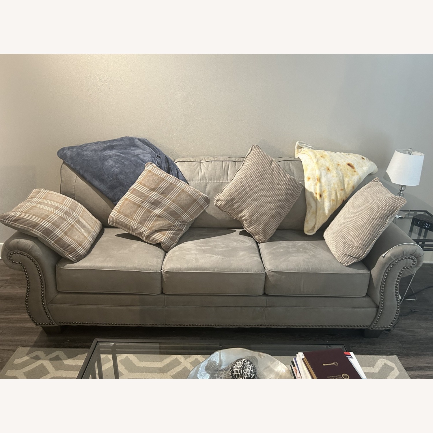 Ashley Furniture Olsberg Queen Leather Sleeper Sofa - image-2