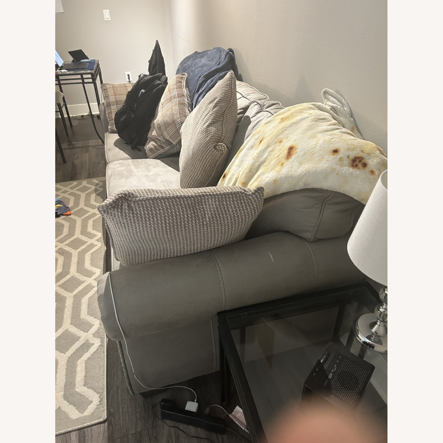 Ashley Furniture Olsberg Queen Leather Sleeper Sofa - image-1