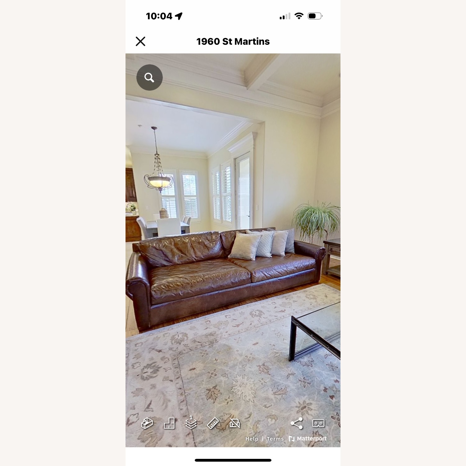 Restoration Hardware Leather Sofa - image-1