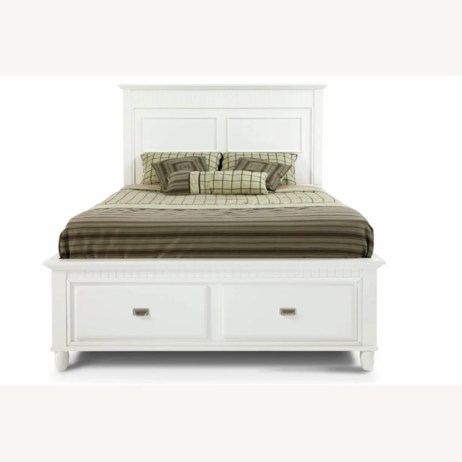 Spencer Full White Storage Platform Bed - image-0