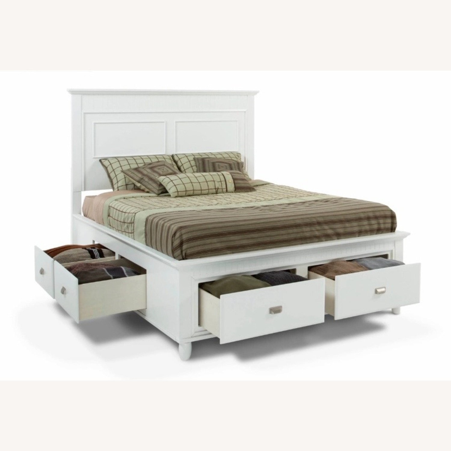Spencer Full White Storage Platform Bed - image-2