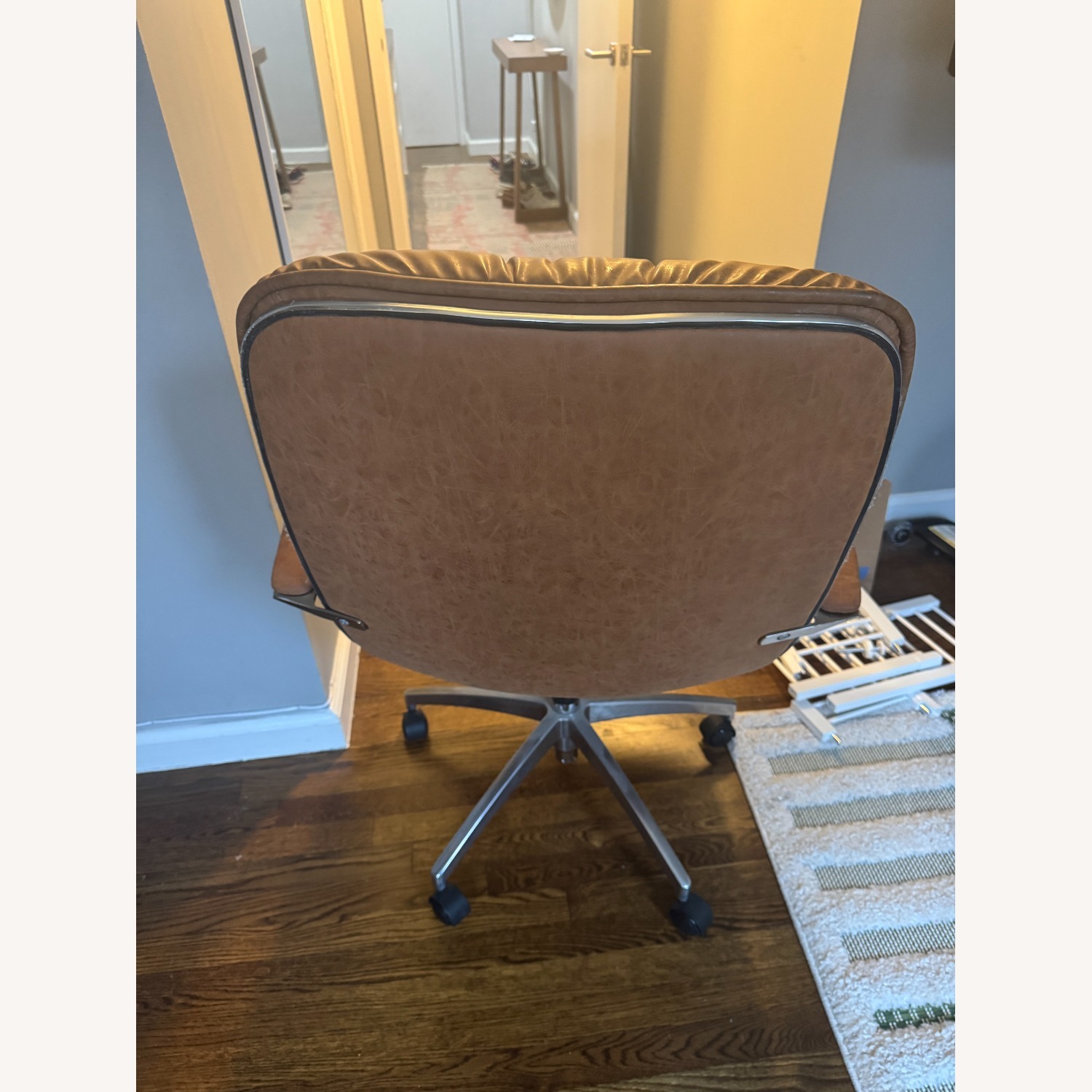 Zuo Brown Leather Office Chair - image-1