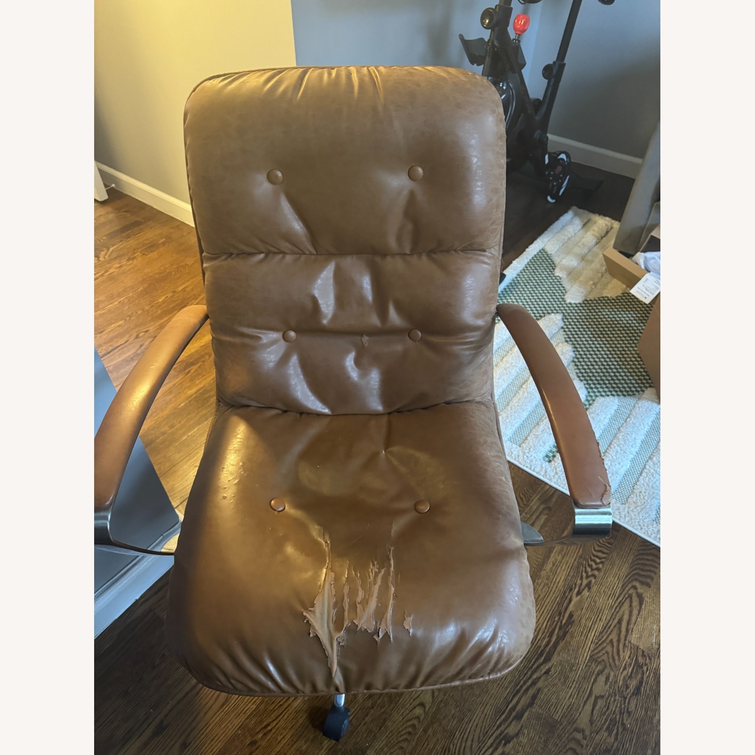 Zuo Brown Leather Office Chair - image-7