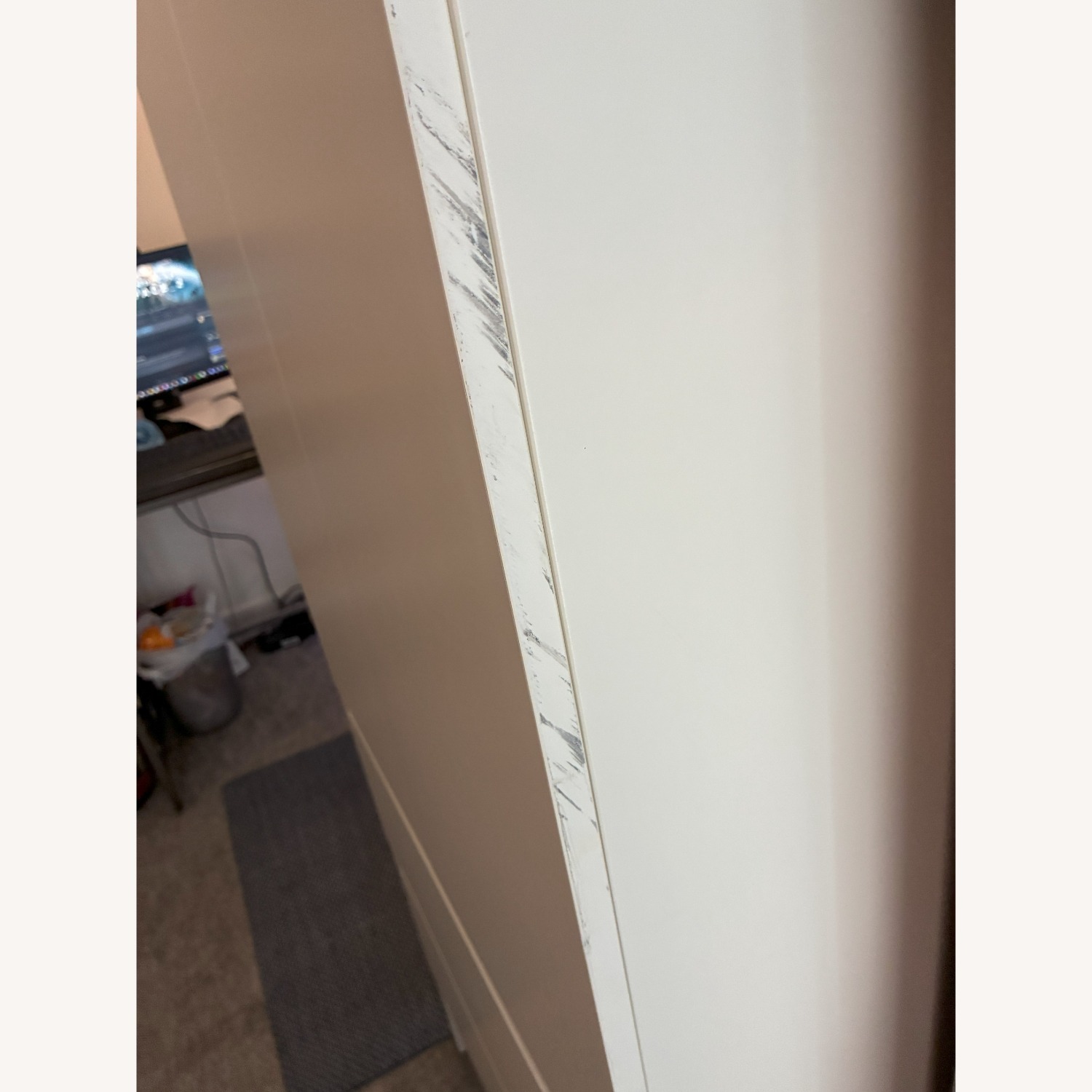 White Wooden Armoire Coat Closet - image-3