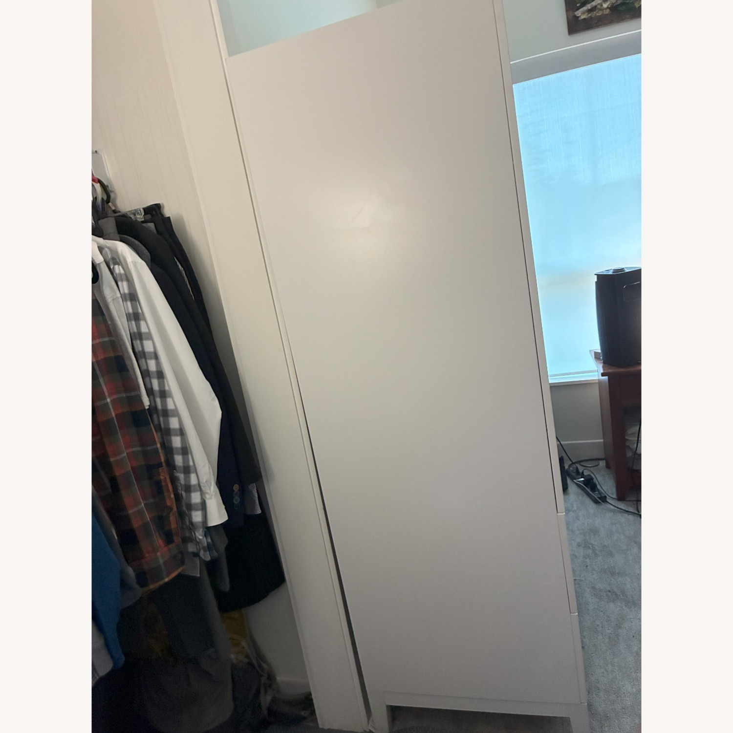 White Wooden Armoire Coat Closet - image-4