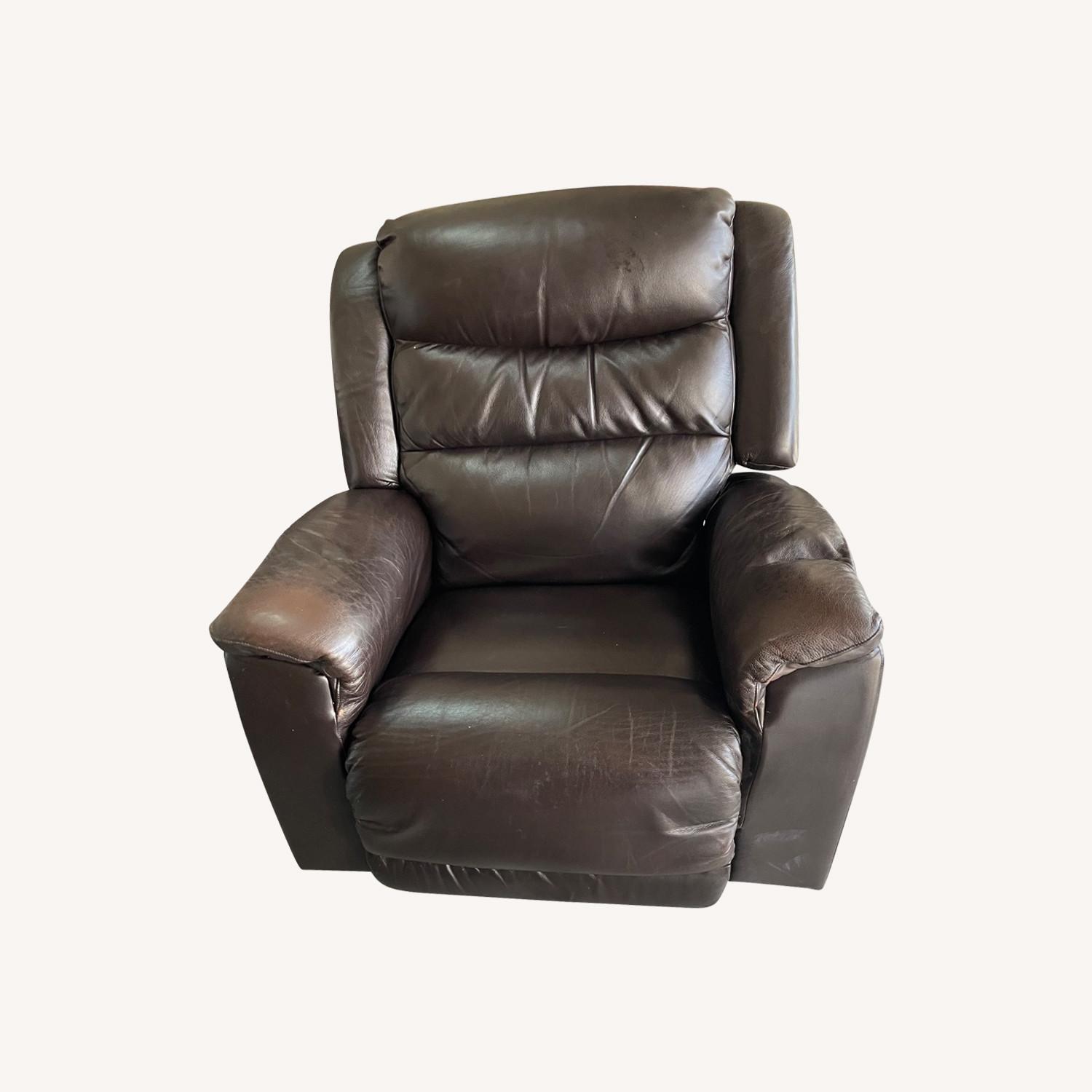 La-Z-Boy brown leather B&T Recliner/Rocker - image-0