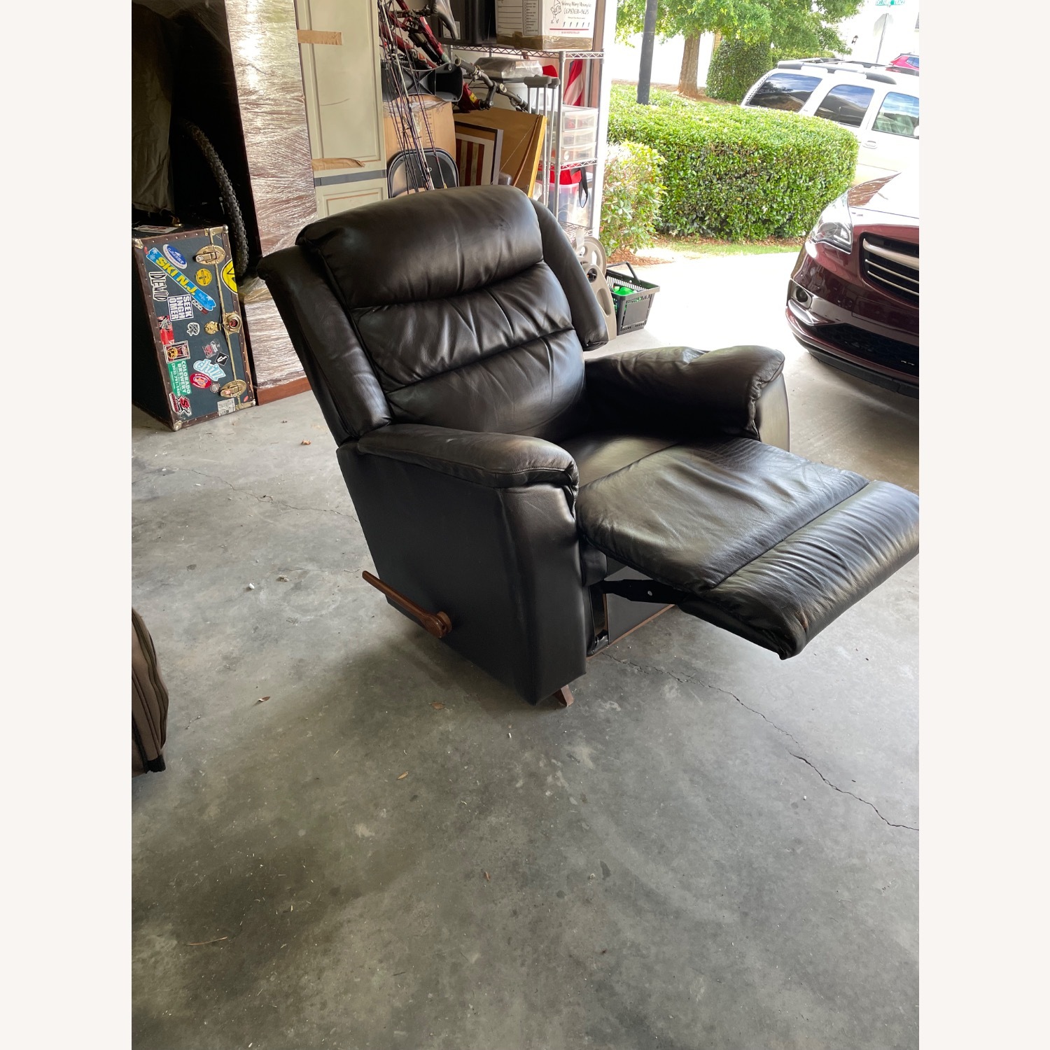 La-Z-Boy brown leather B&T Recliner/Rocker - image-3