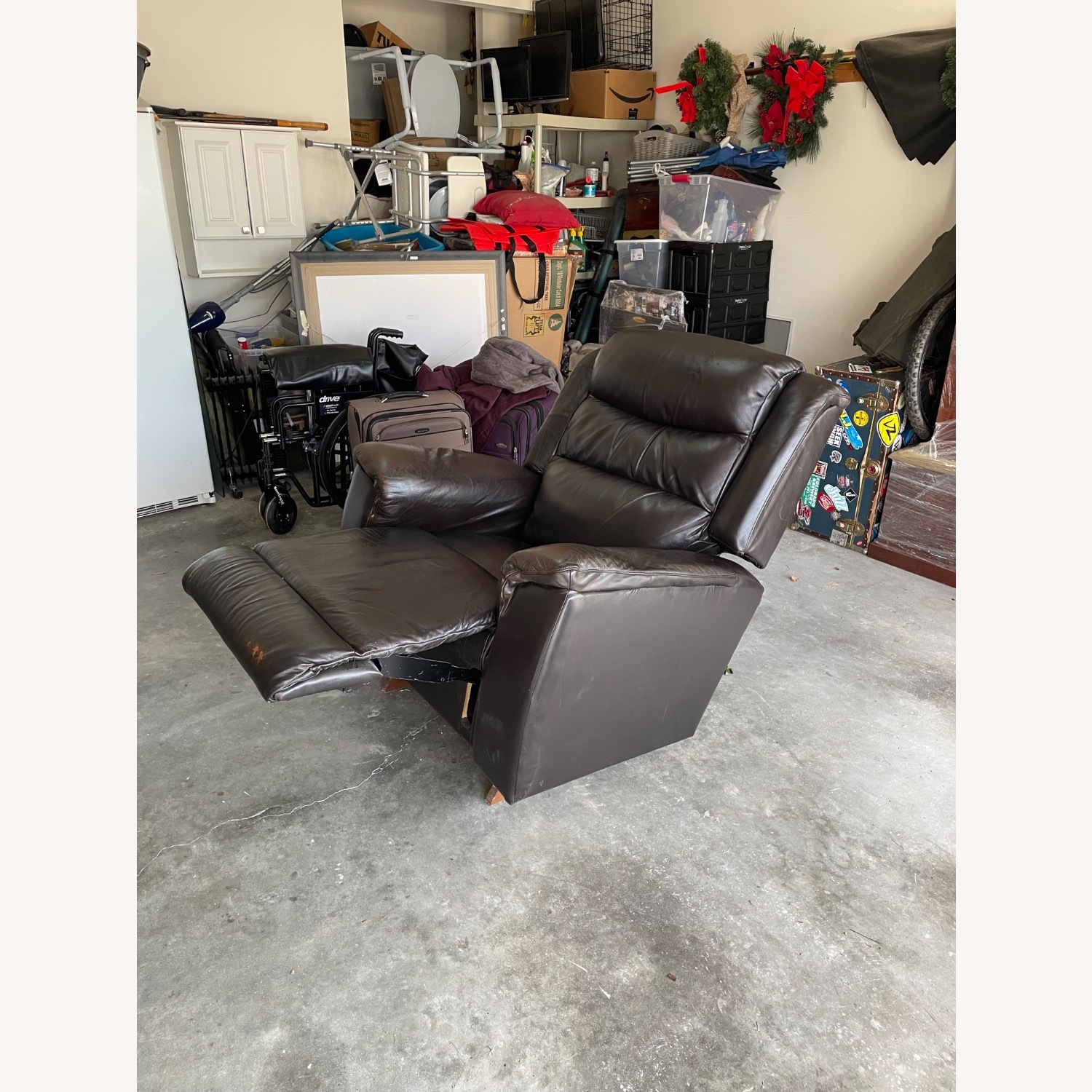 La-Z-Boy brown leather B&T Recliner/Rocker - image-2