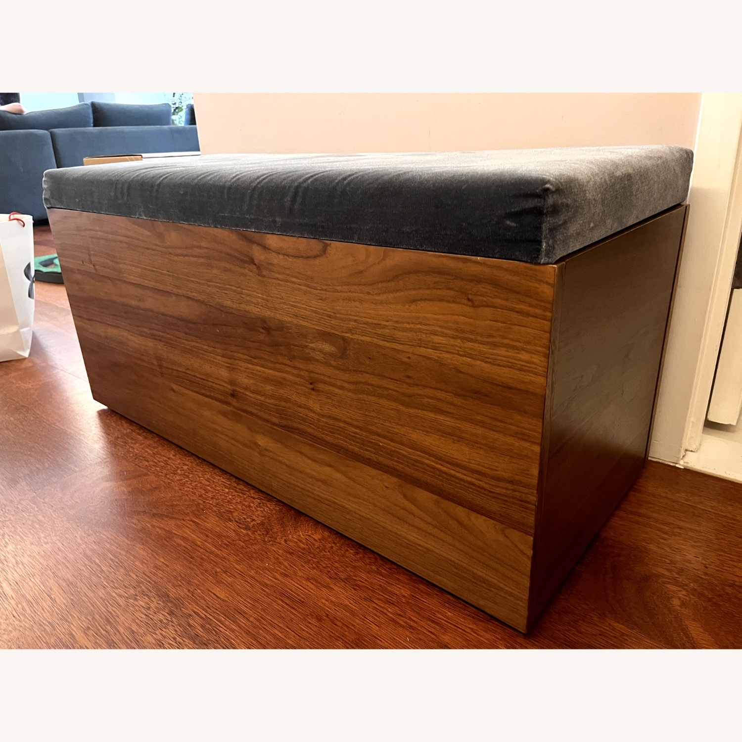 West Elm Storage Bench with Cushion Top - image-5