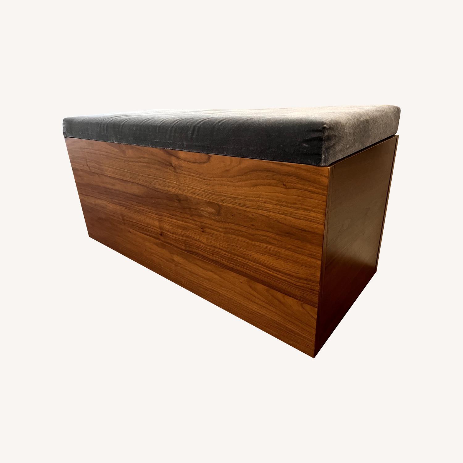 West Elm Storage Bench with Cushion Top - image-0
