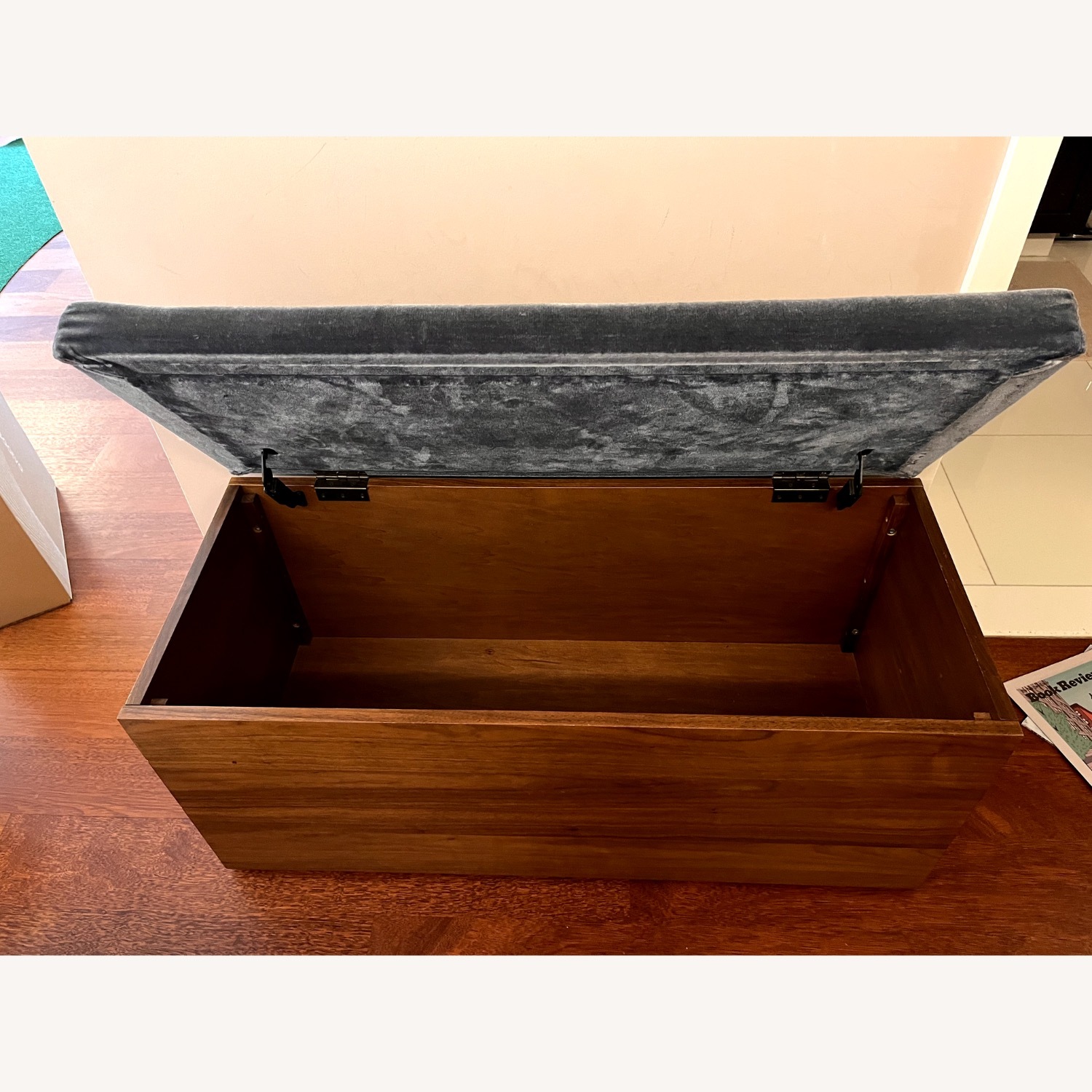 West Elm Storage Bench with Cushion Top - image-1