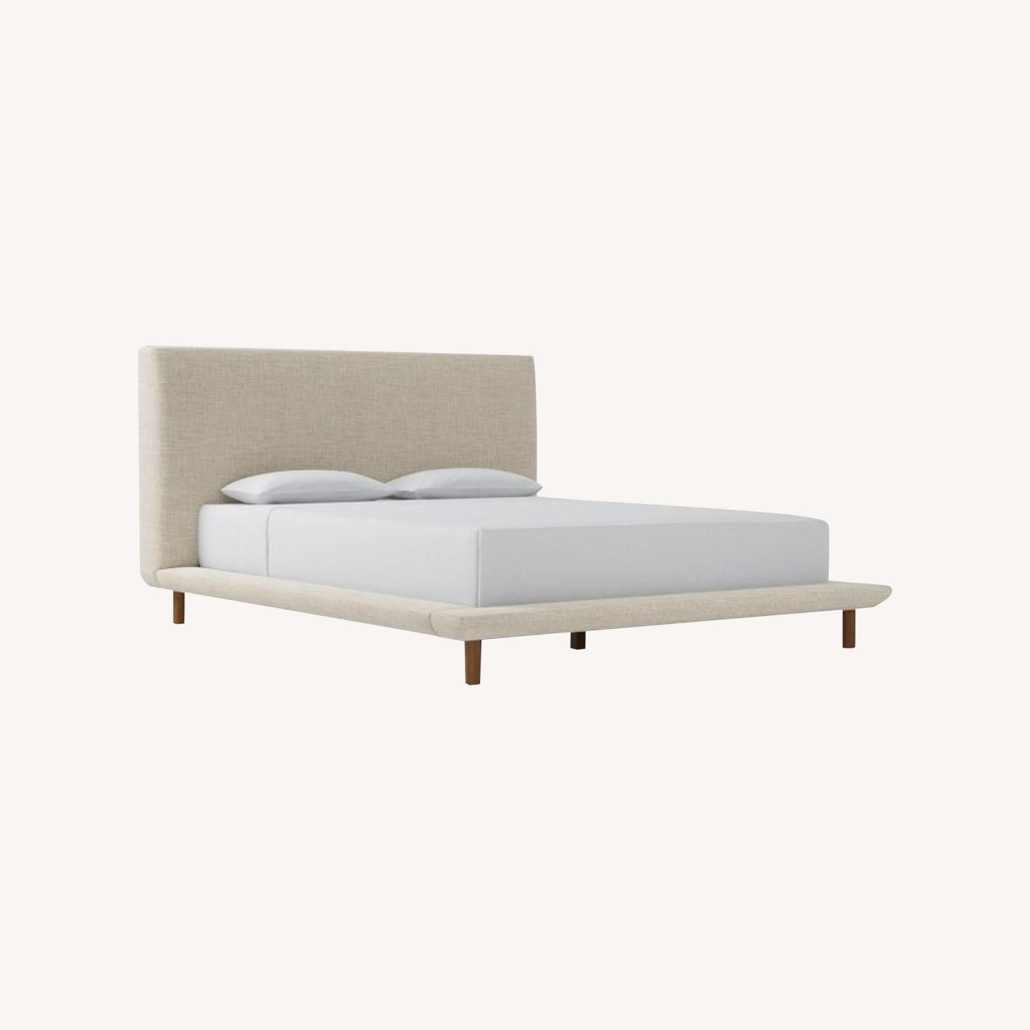West Elm Haven Platform Bed with Wood Legs - image-0