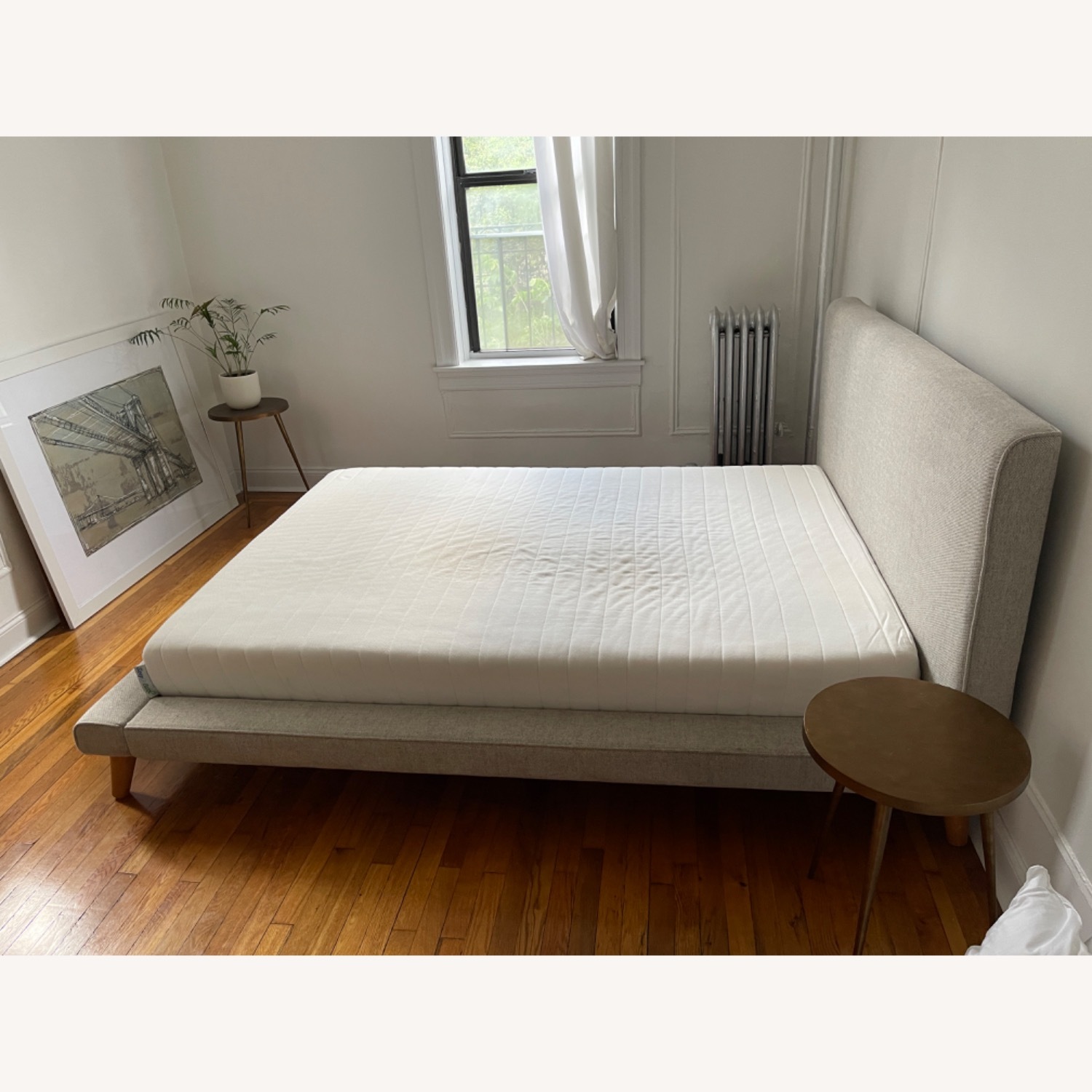 West Elm Haven Platform Bed with Wood Legs - image-1