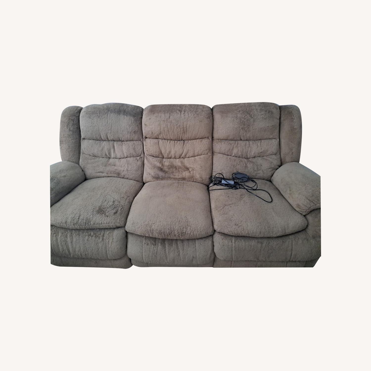Couch with Electric Recliners on Both Sides - image-0