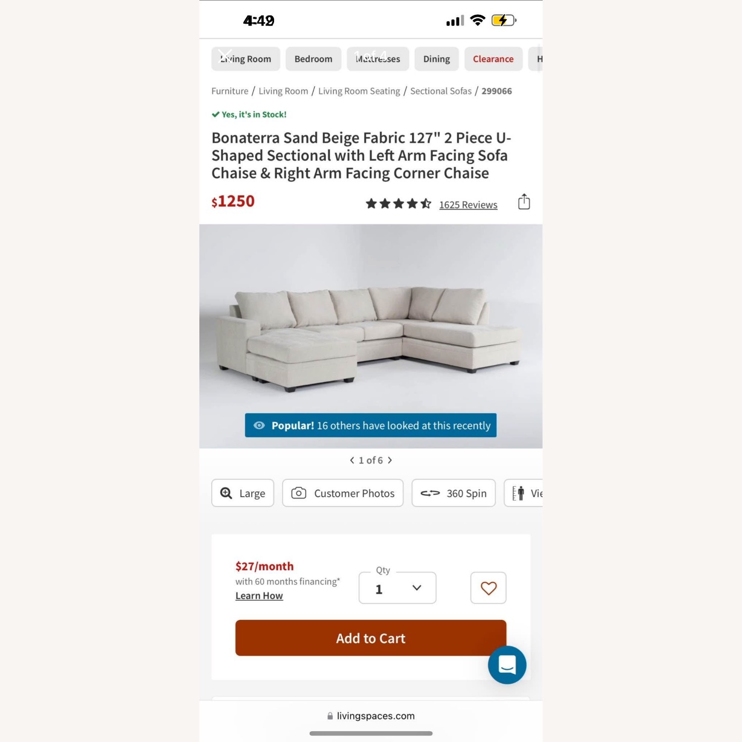 Living Spaces Bonaterra Couch - image-3