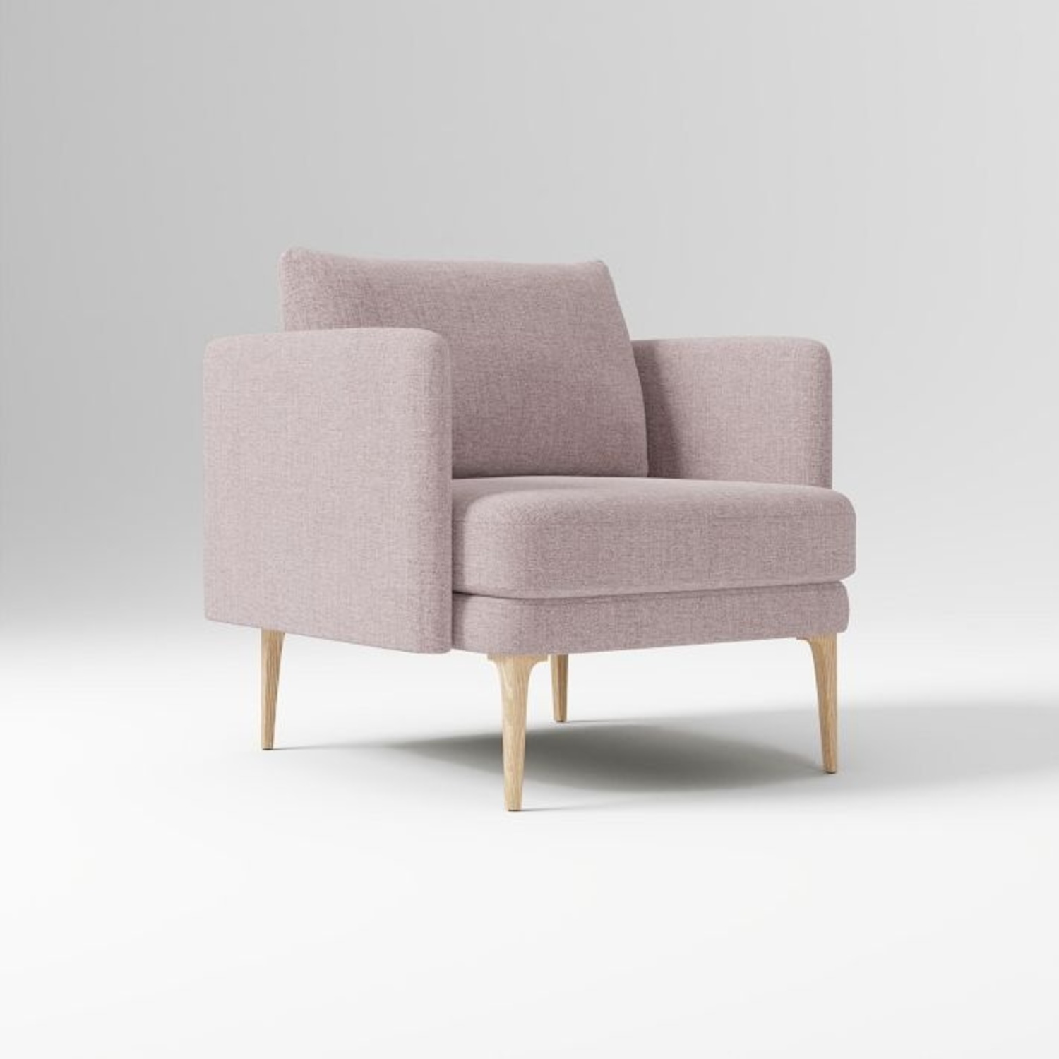 West Elm Auburn Mauve Chair & Ottoman - image-4