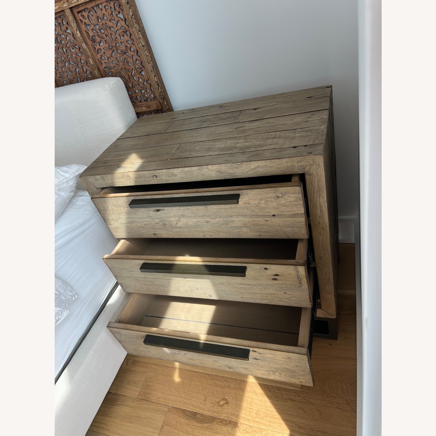 Wayfair Vineyard Wooden 3-Drawer Nightstands Set of 2 - image-1